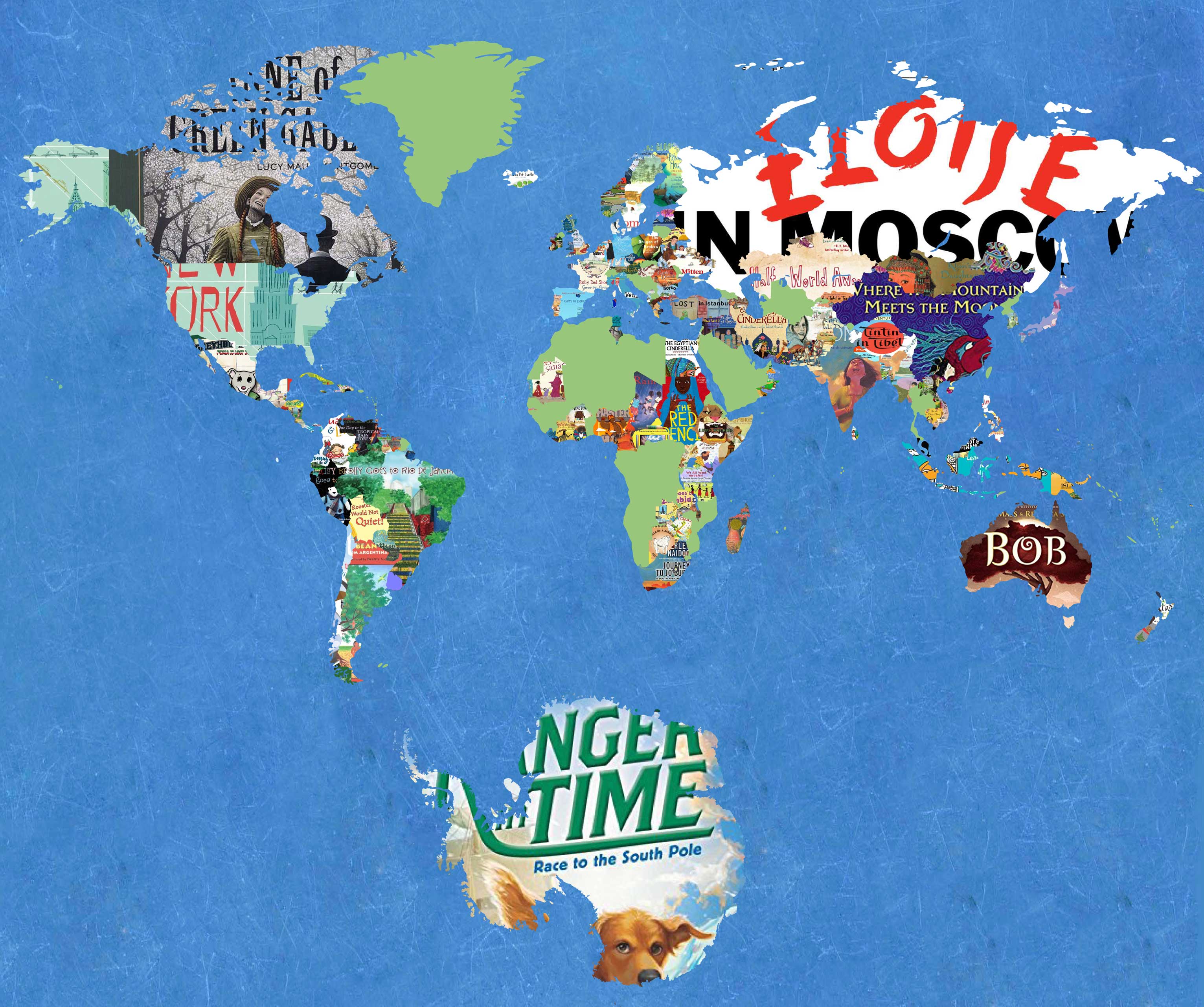 Children's Books Set Around the World [3063x2561] MapPorn