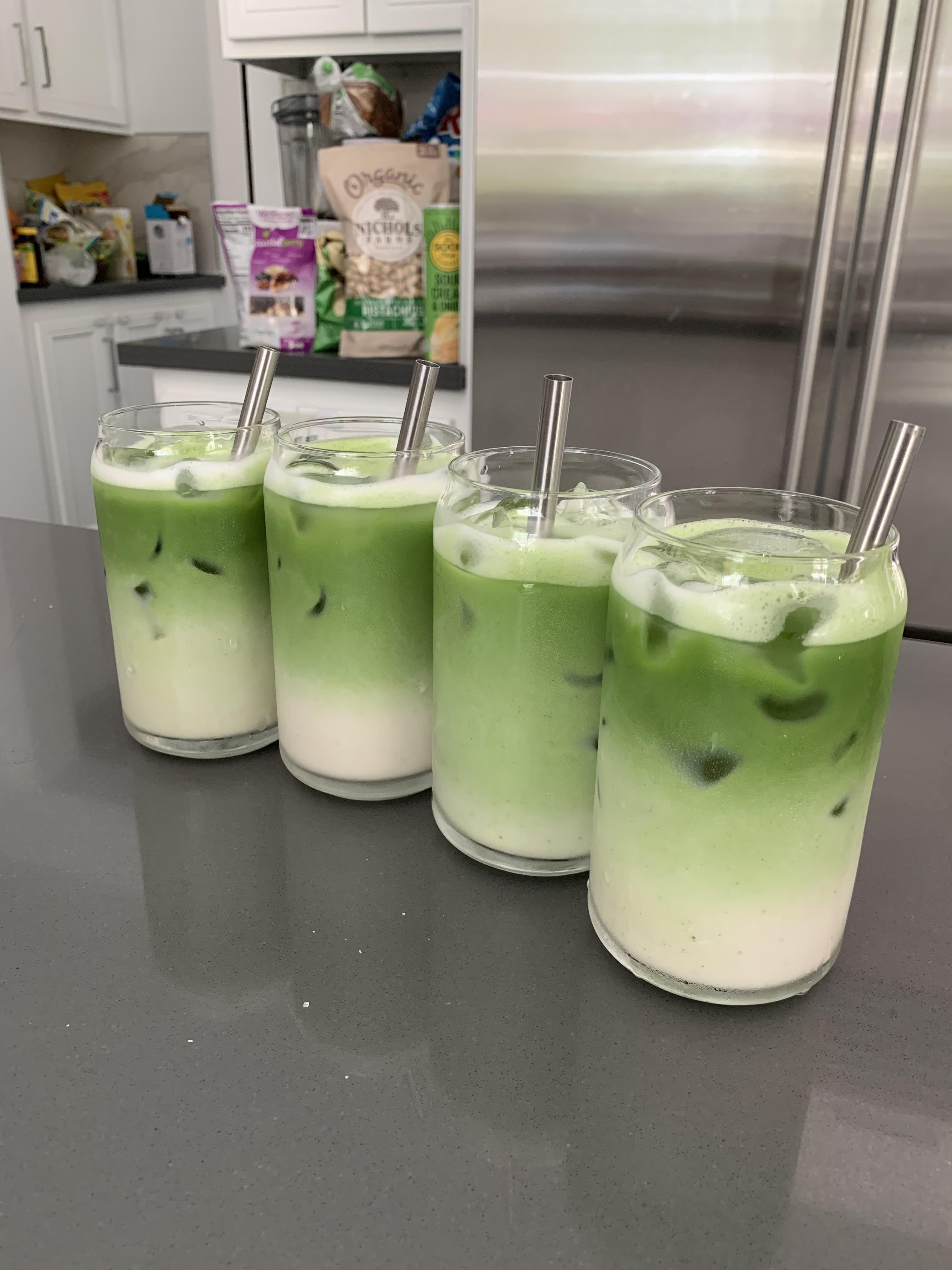 Oat milk matcha lattes with Chafinity Matcha r/Matcha