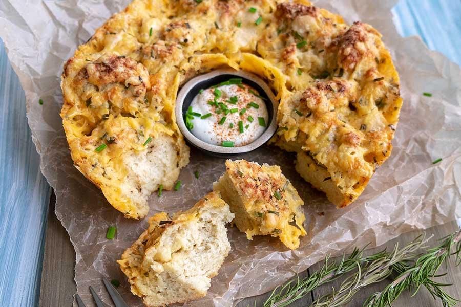 Garlic Cheese Monkey Bread Warm, doughy, cheesy and