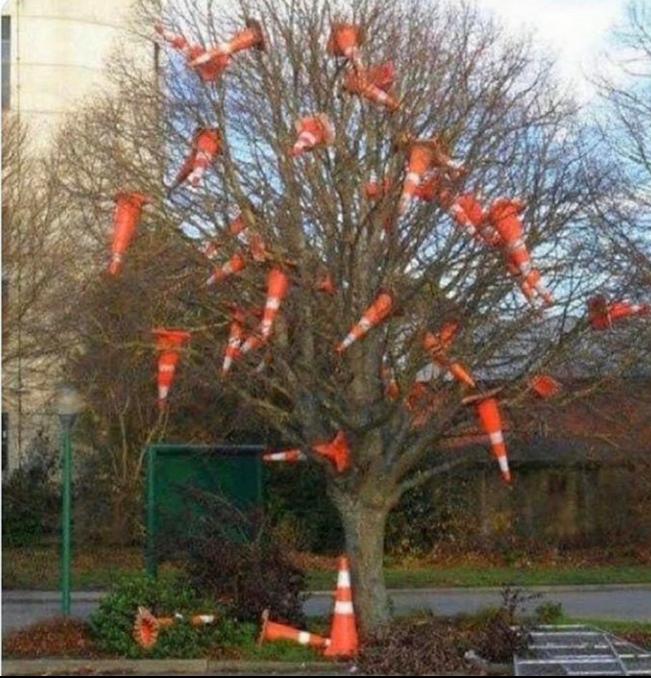 Cone Tree, +∞ traffic cones 15 speed to nearby vehicles