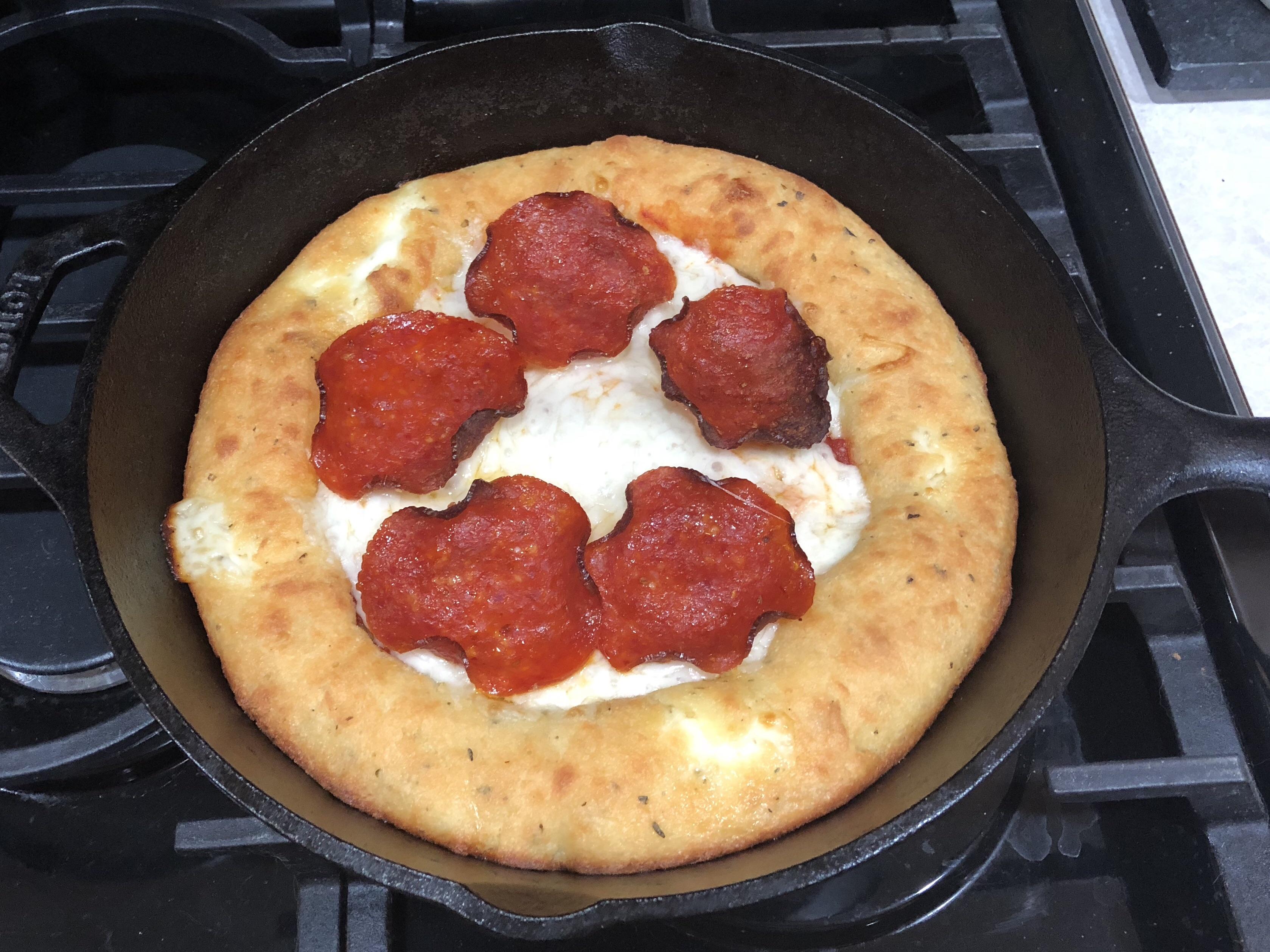 fathead stuffed crust pepperoni pizza r/Keto_Food