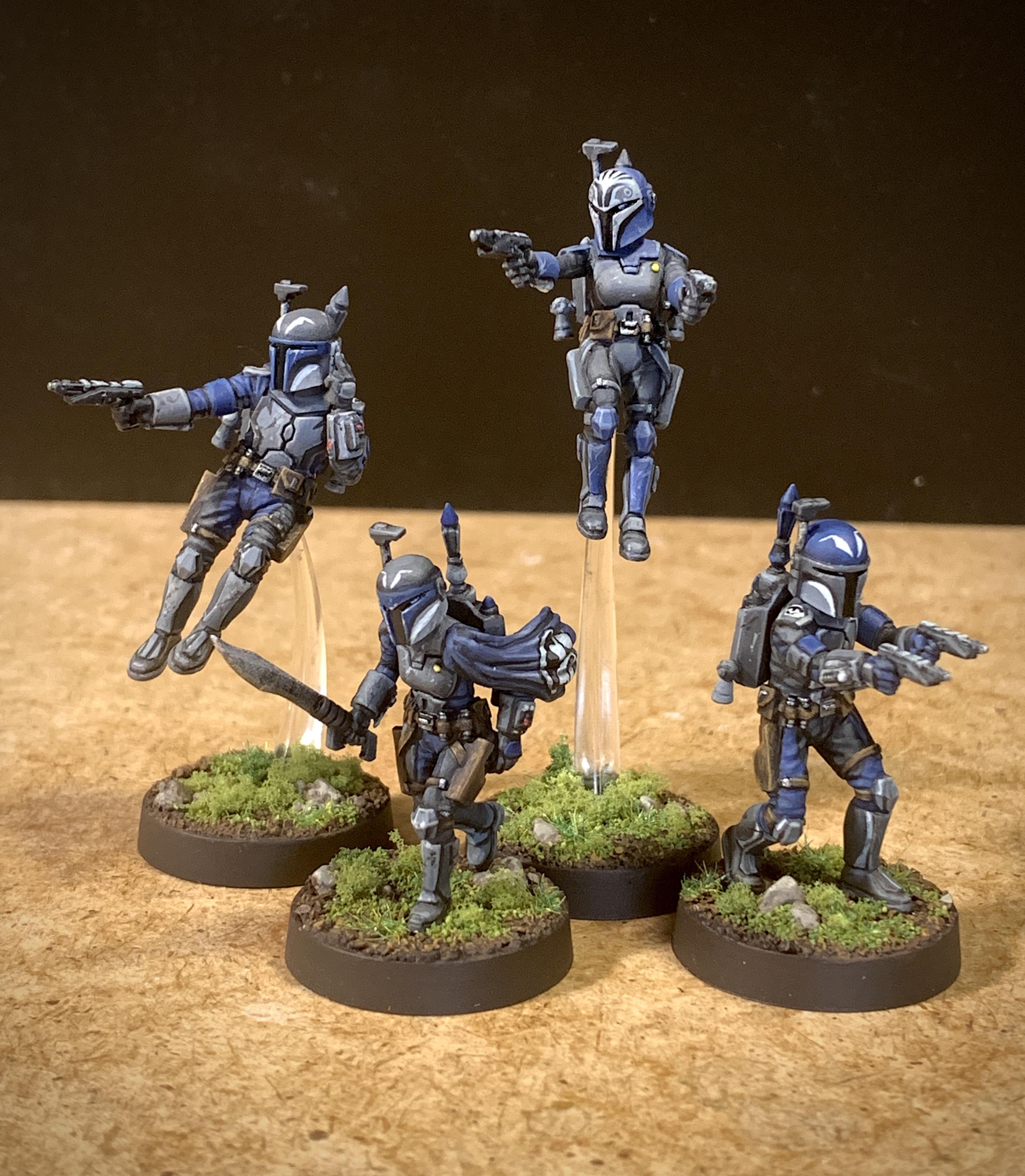 Got to love Mandalorians! Clan Kryze squad. r/minipainting