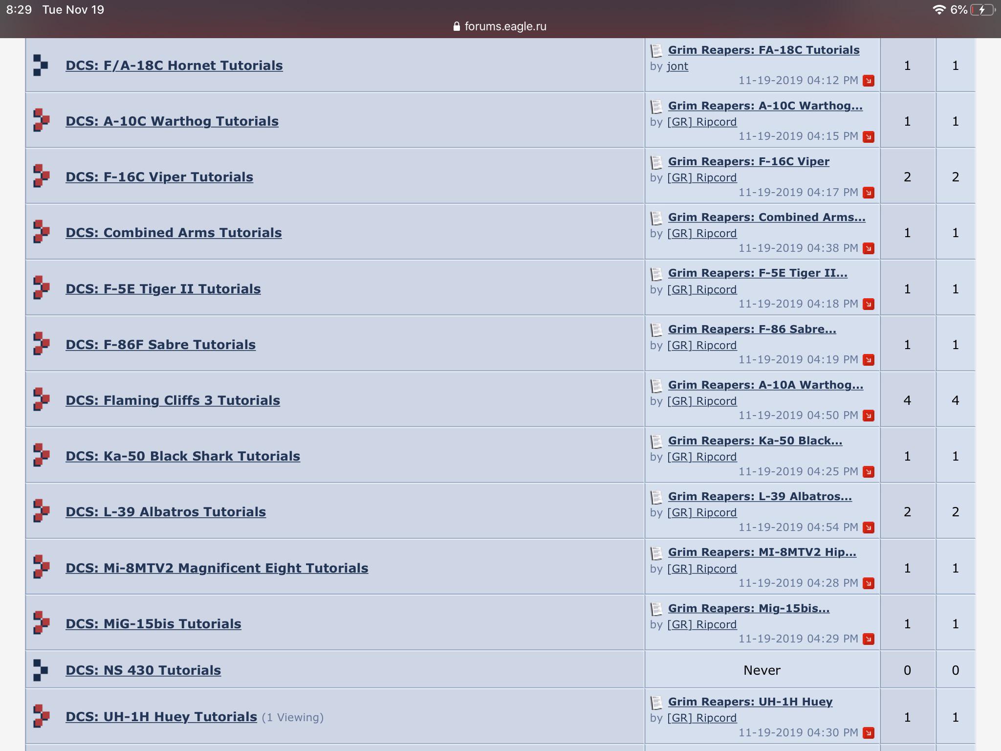 ED Forums adds module specific tutorial sections. Grim Reapers spams