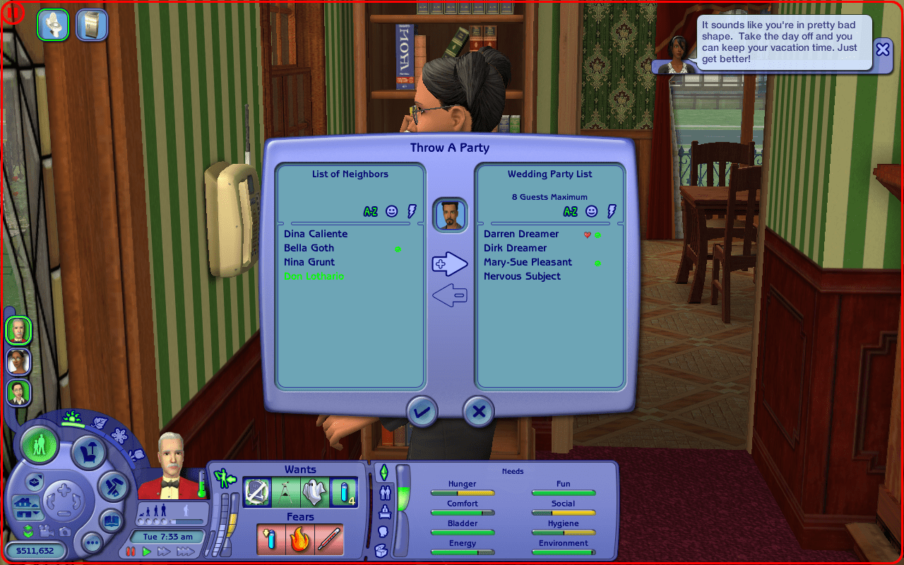She has the option to invite her cheating ex to her wedding r/thesims