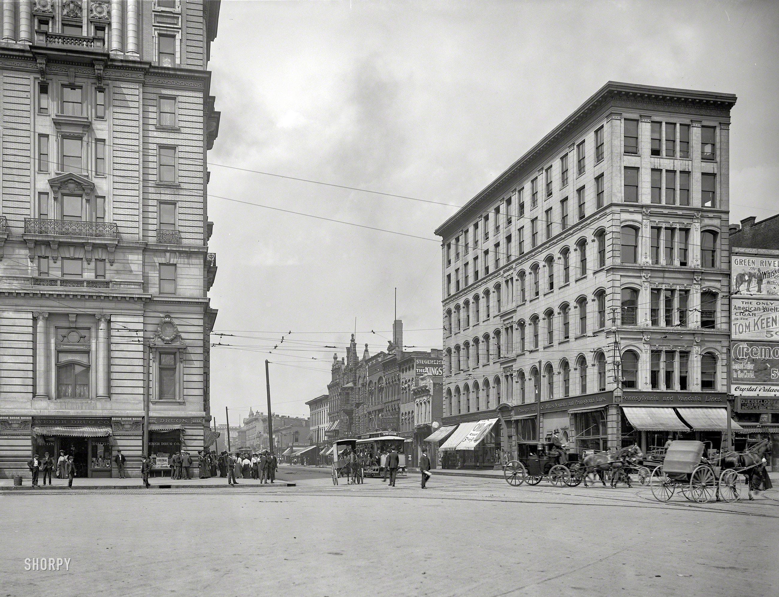 Indianapolis, 1904. Illinois Street, north from Washington. r