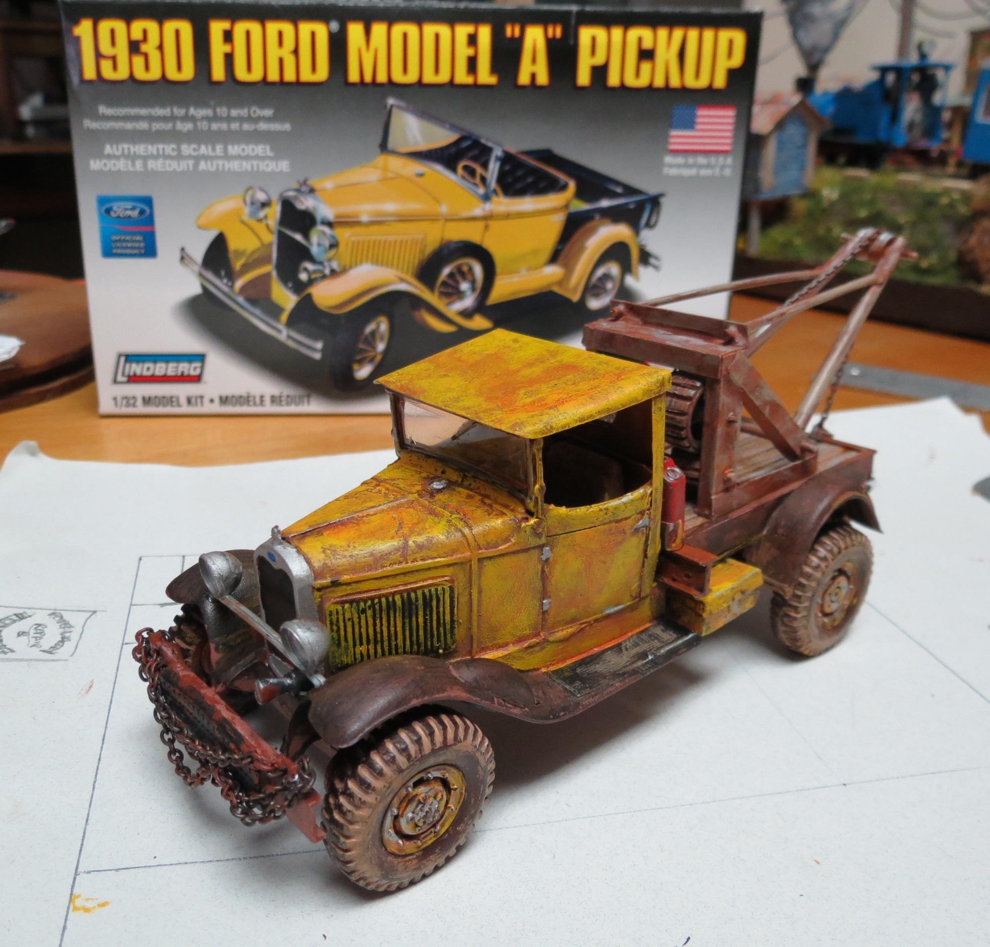Tow Truck Conversion; just finished converting Lindberg's 1930 Ford