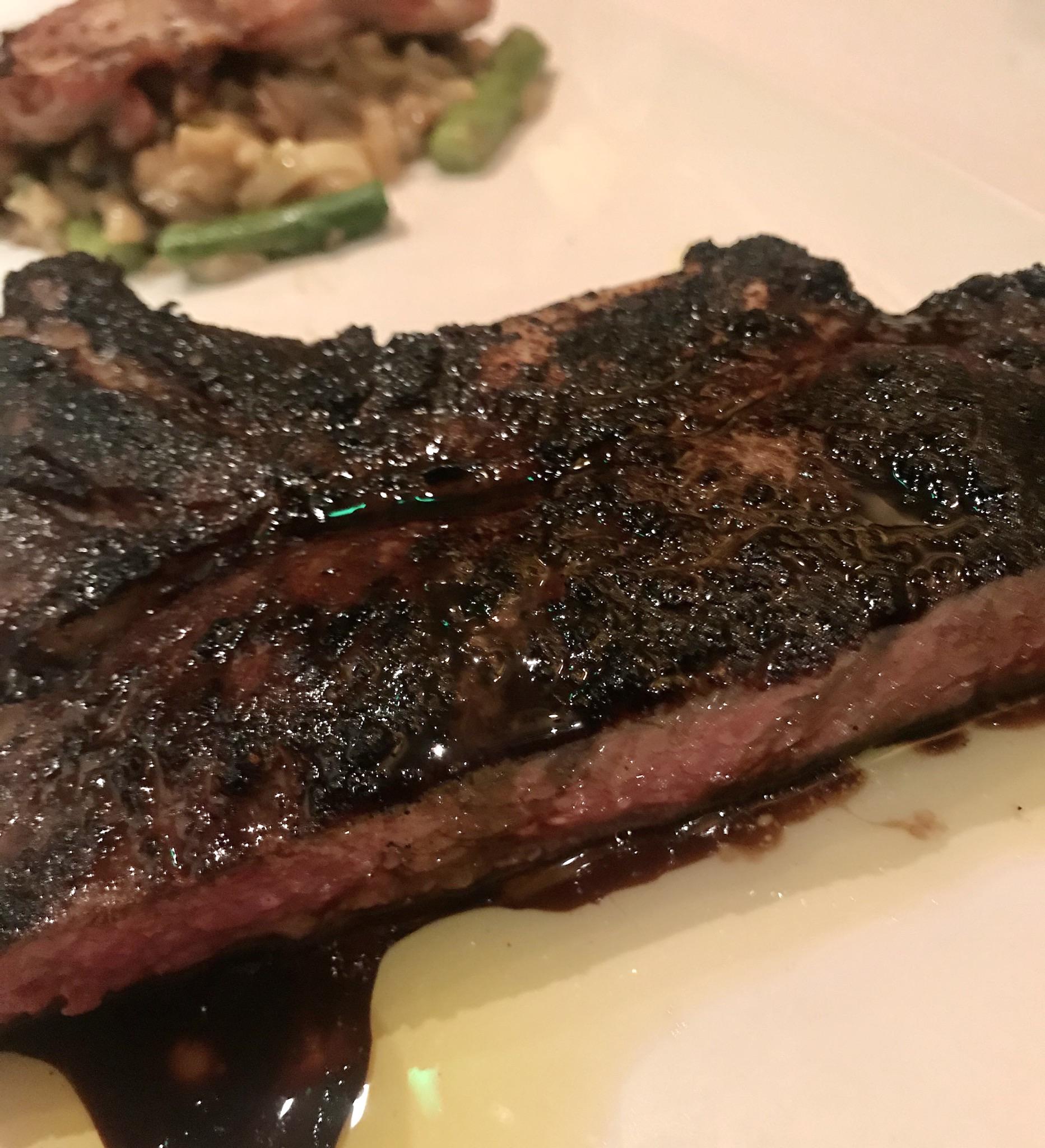 My first ever ribeye. Prime, dry aged and porcinicrusted. I thought it