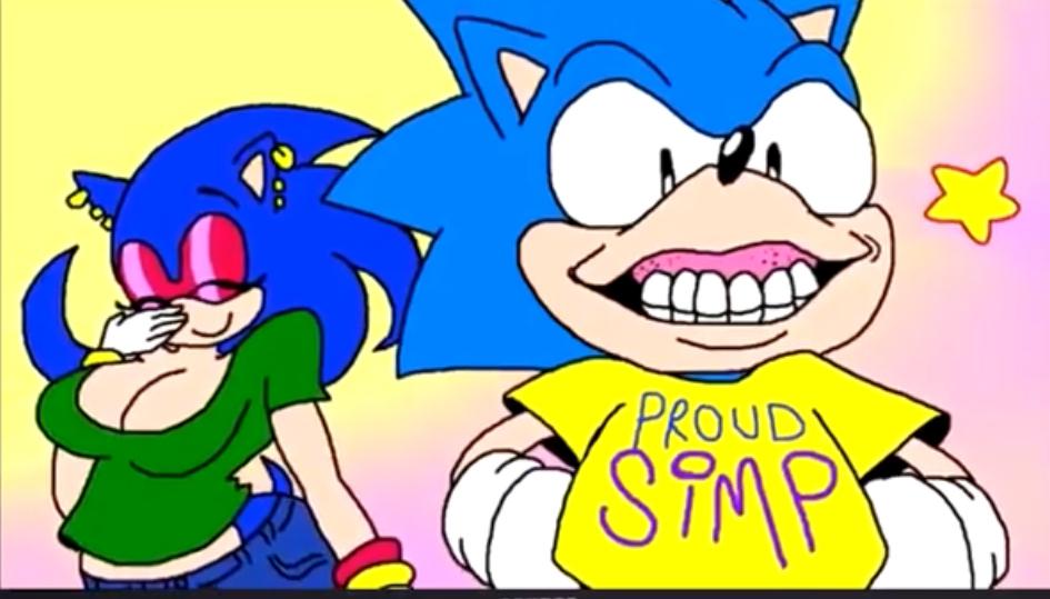 Simp the Hedgehog Meme template SonicTheHedgehog