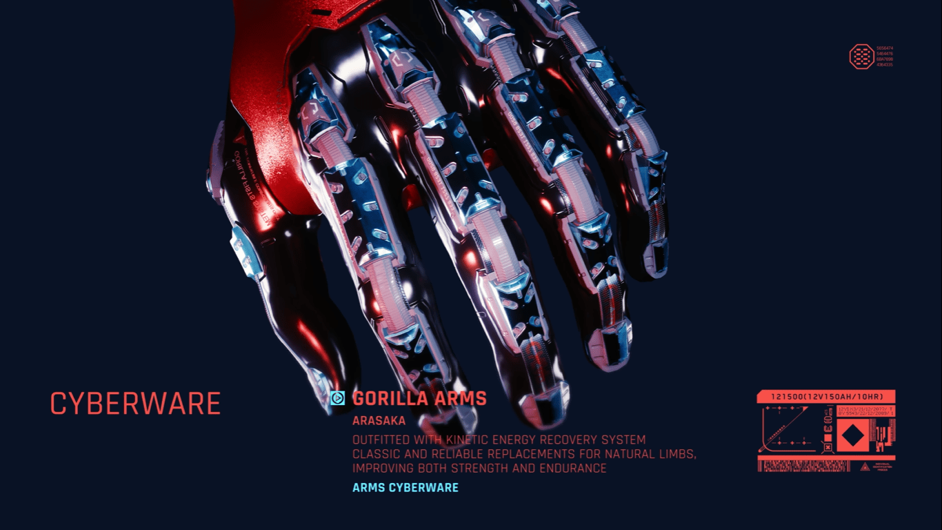 Gorilla Arms Up Close r/cyberpunkgame
