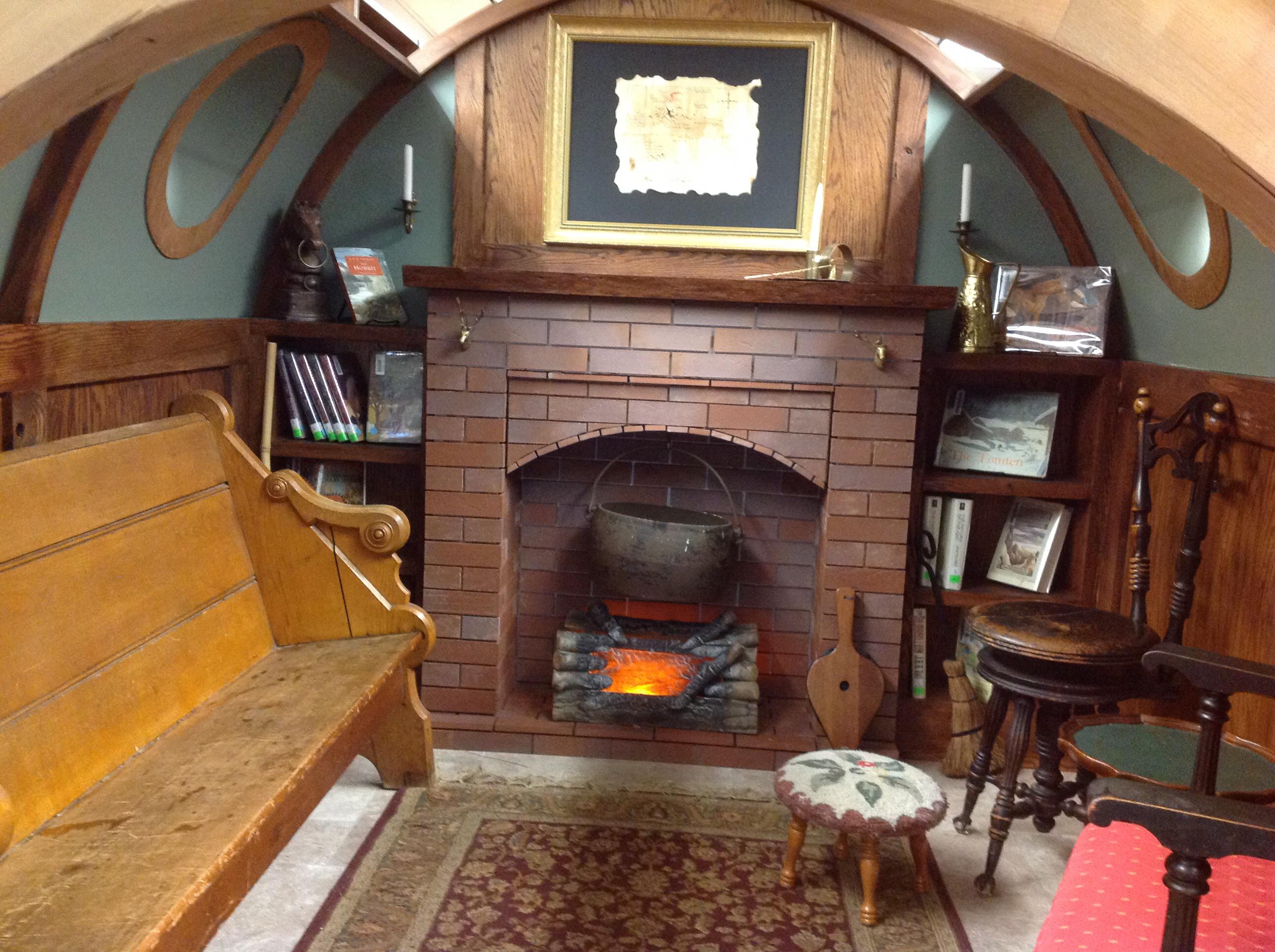 Built this Hobbit House reading nook for my kids school library. Cozy
