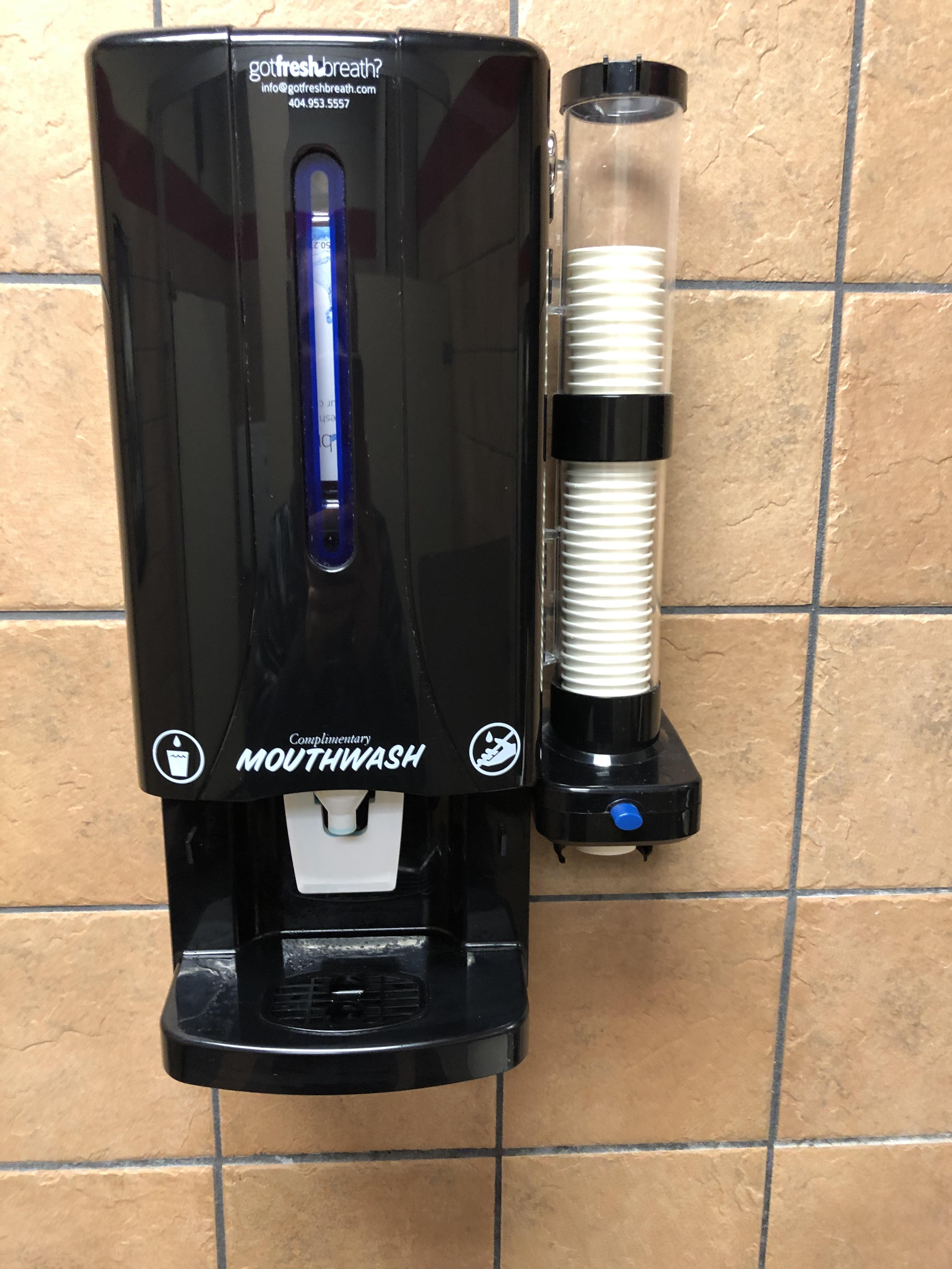 Mouthwash station at a local restaurant in Dayton Ohio r