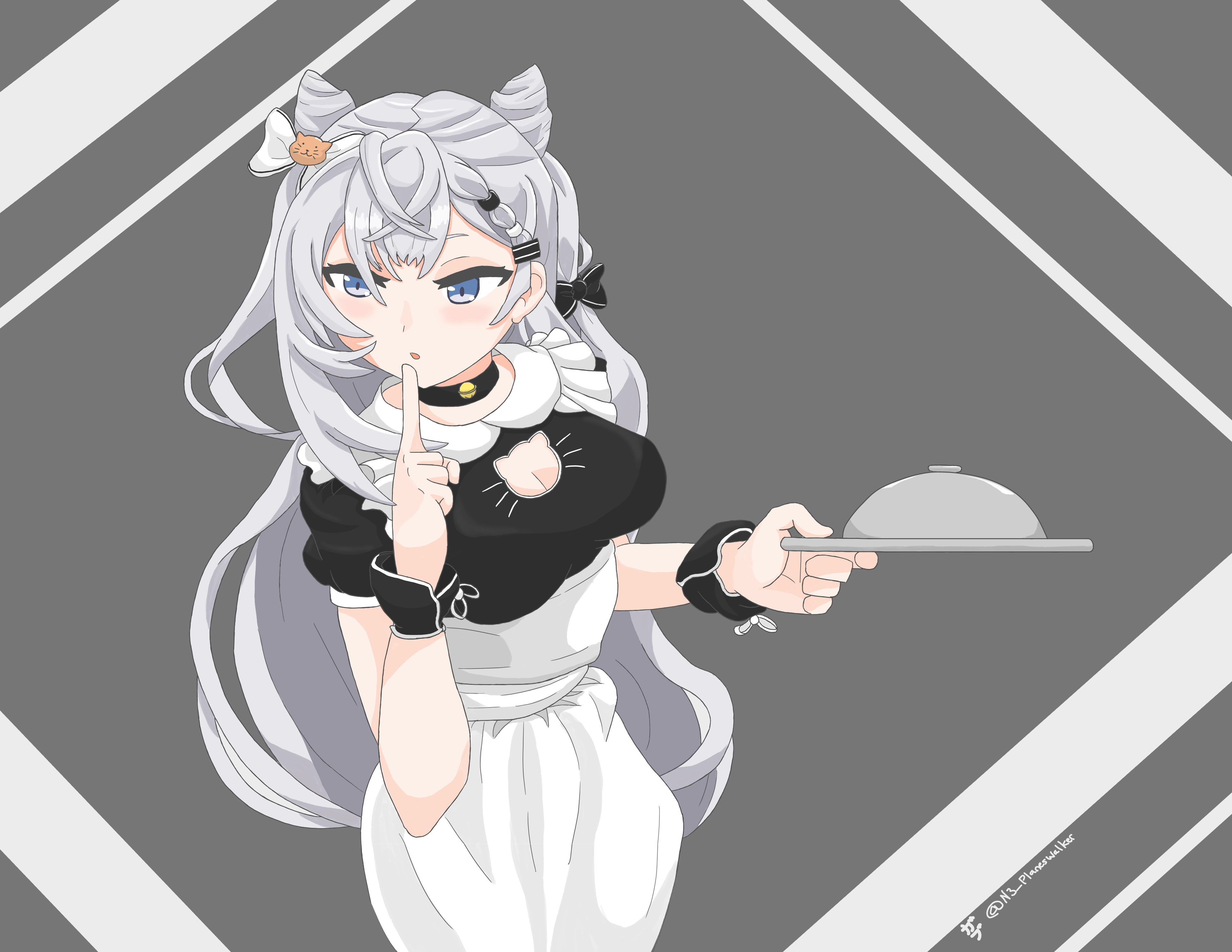 Holoctober Day 17 Zeta undercover at a cat maid cafe r/Hololive