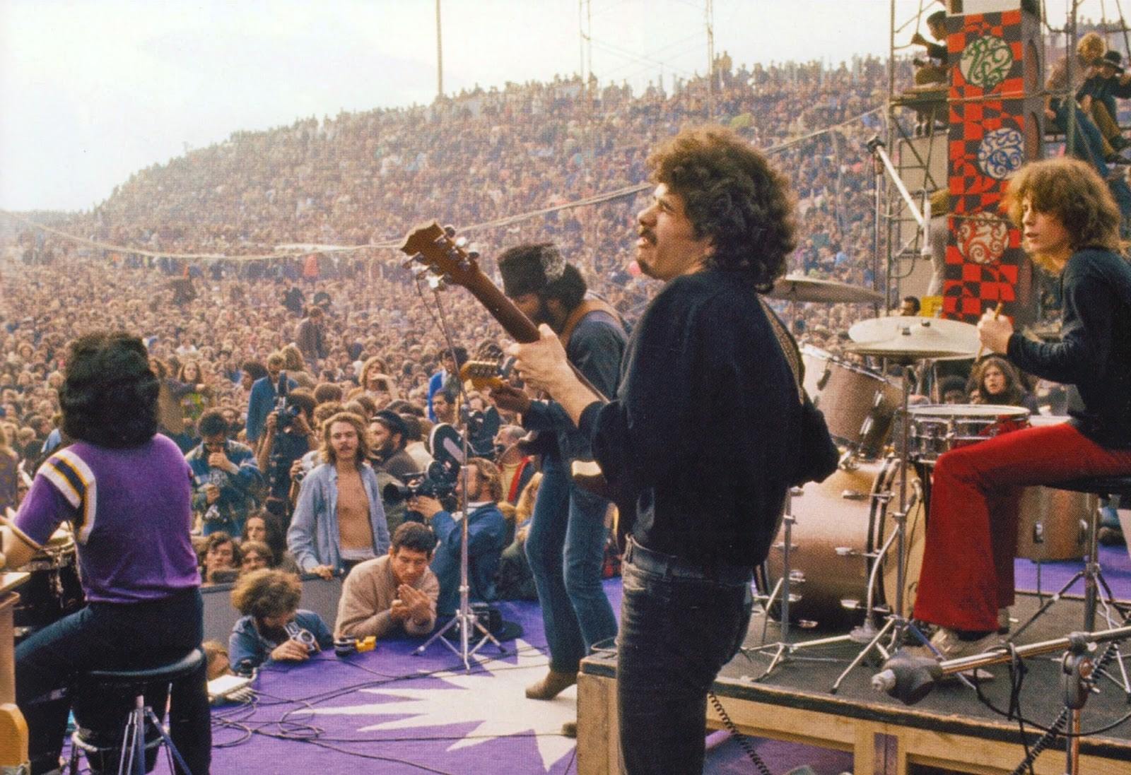 Santana at the Altamont Free Festival, December 1969 photo by Jim