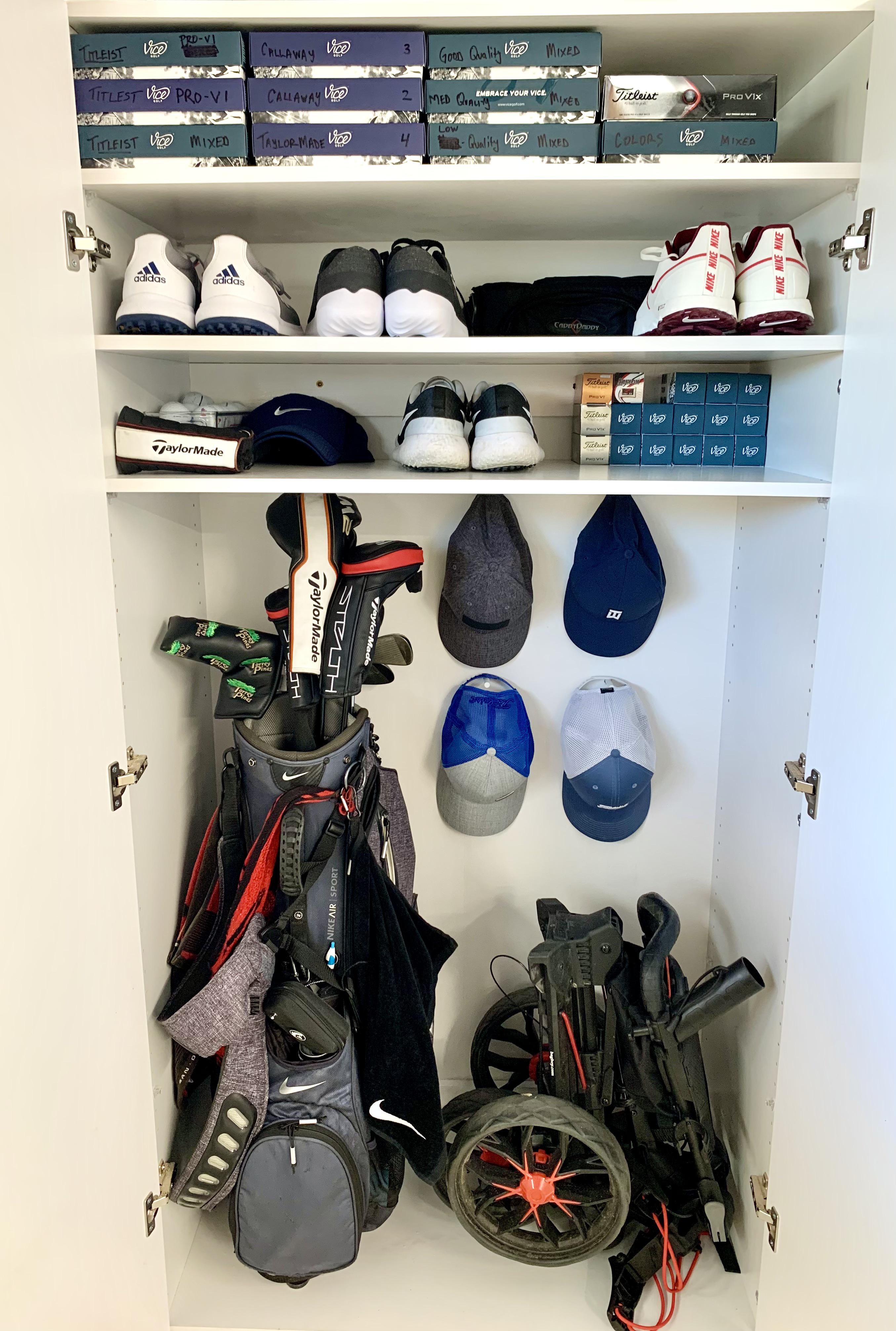 I finally have a dedicated golf closet! r/golf