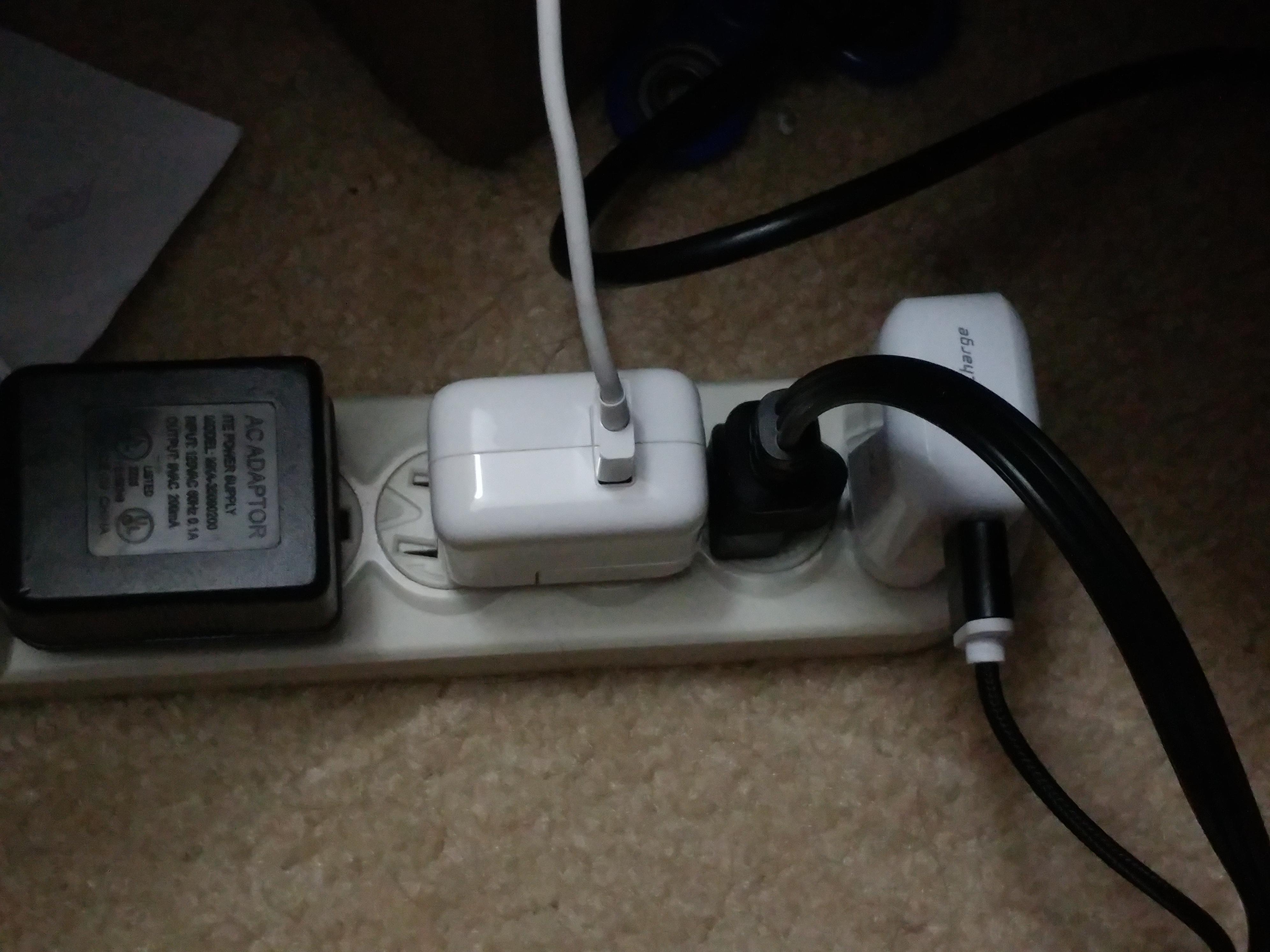 iPad chargers. The android charger on the right is almost the same