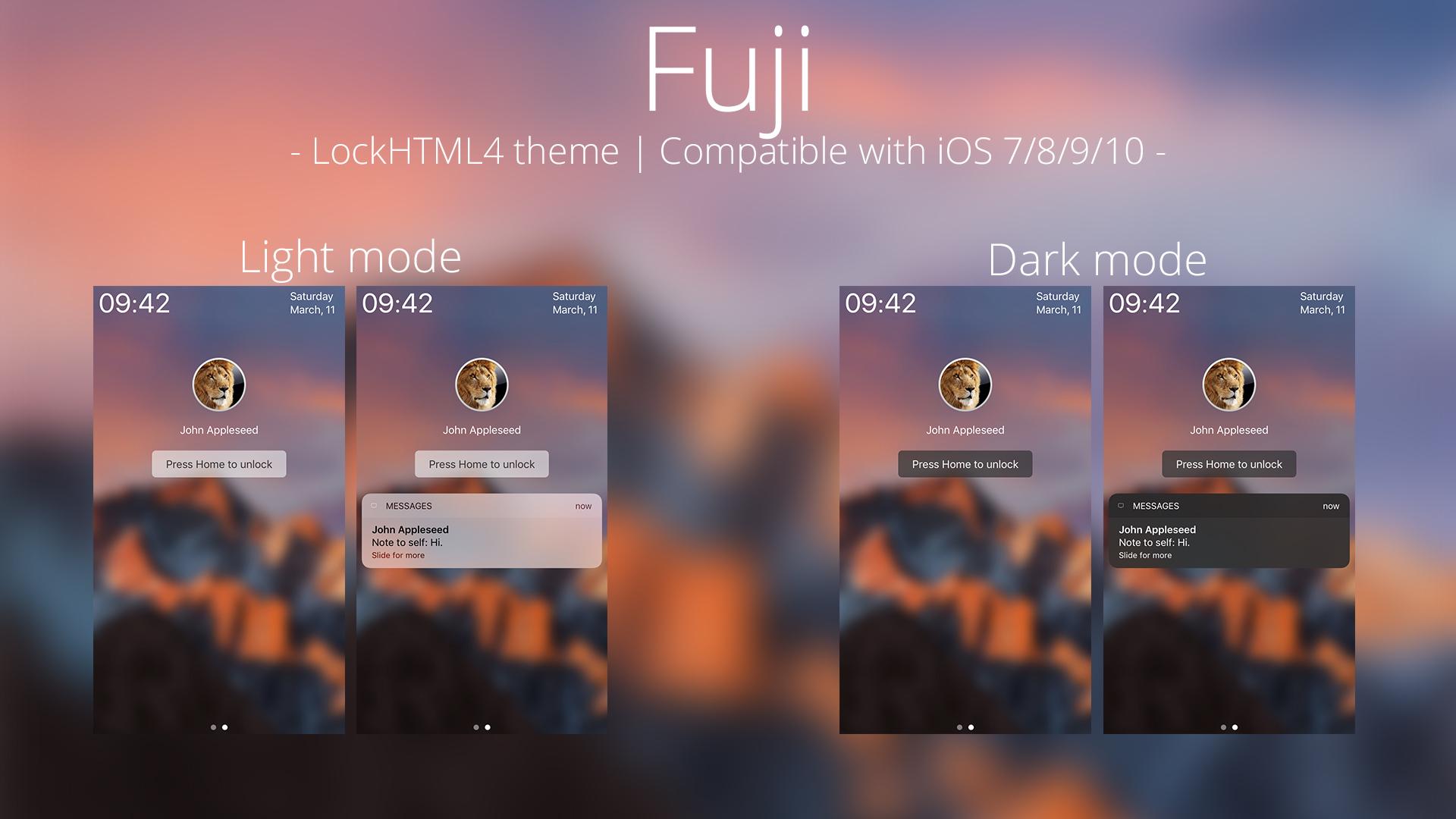 [Release] Fuji LockHTML widget that brings the macOS