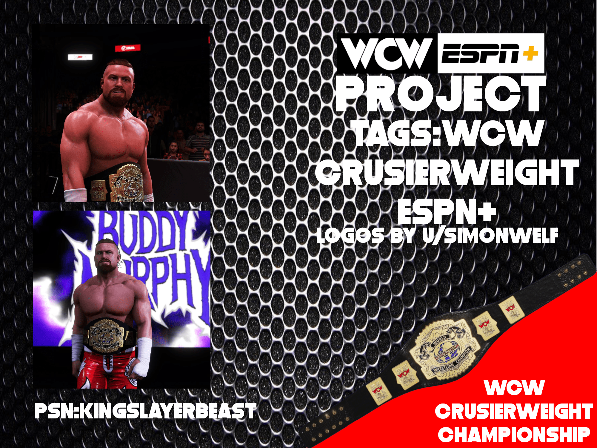 WCW Crusierweight Championship PS4 NameKingSlaYerBeast logos by u