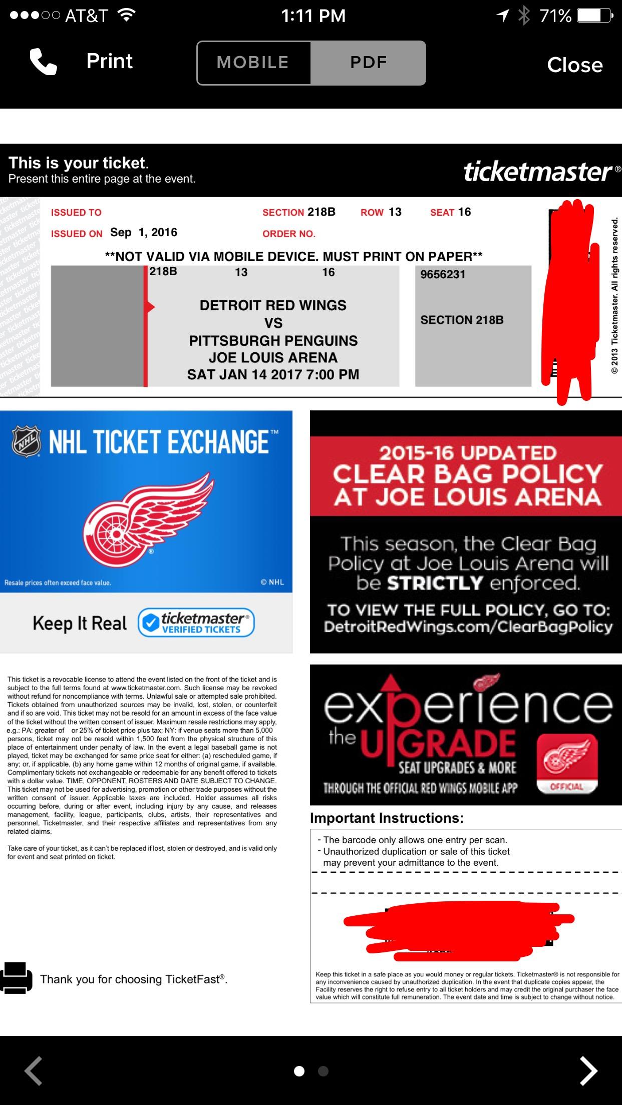 Is this a legitimate ticket? Bought off Gametime app. r/DetroitRedWings