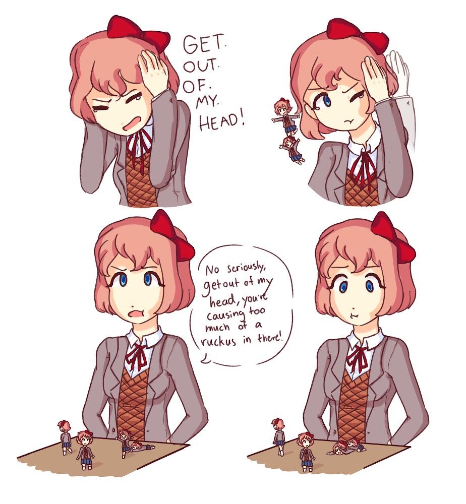 "Get out of my head!" DDLC
