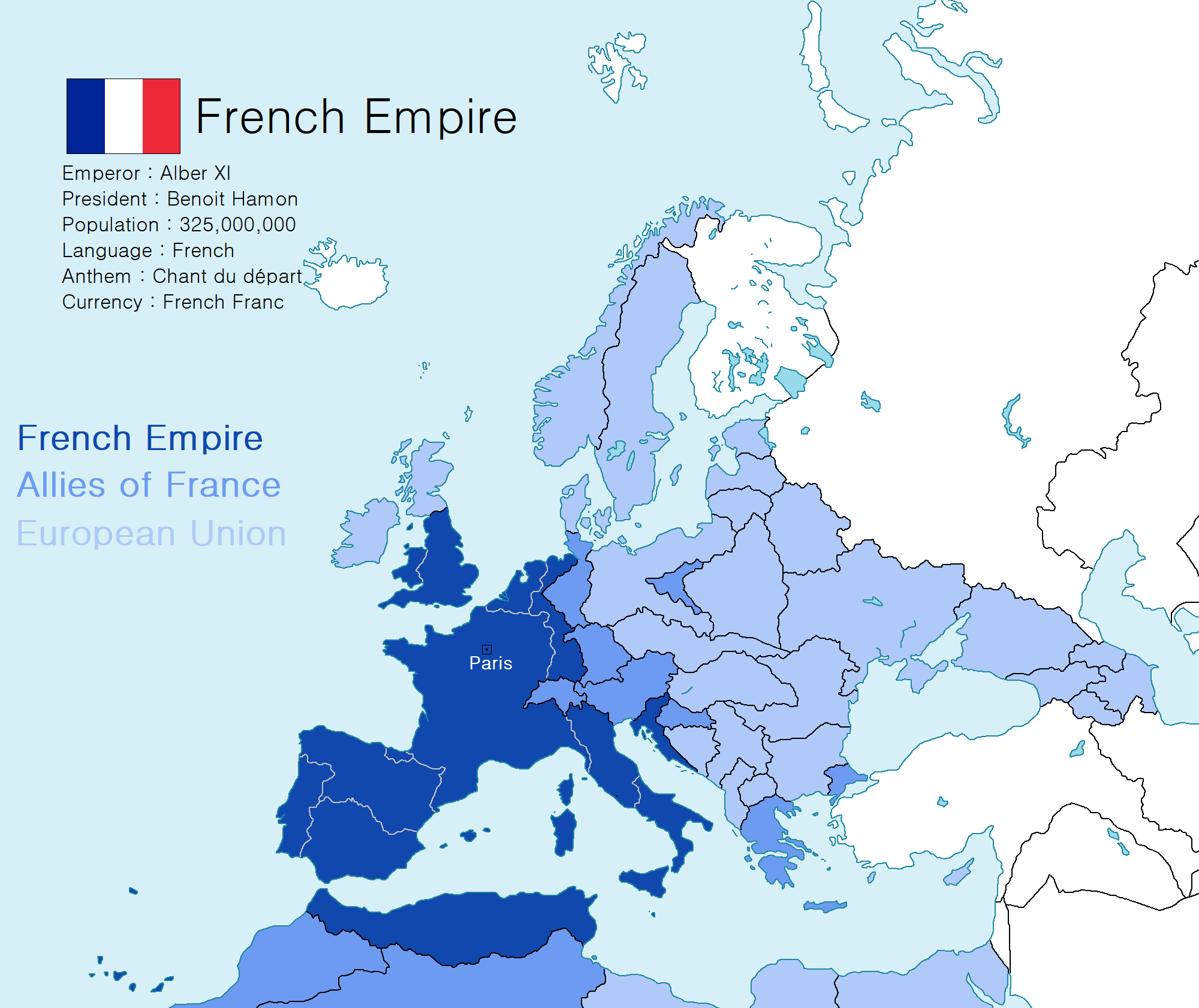 Empire Français, 2019 imaginarymaps