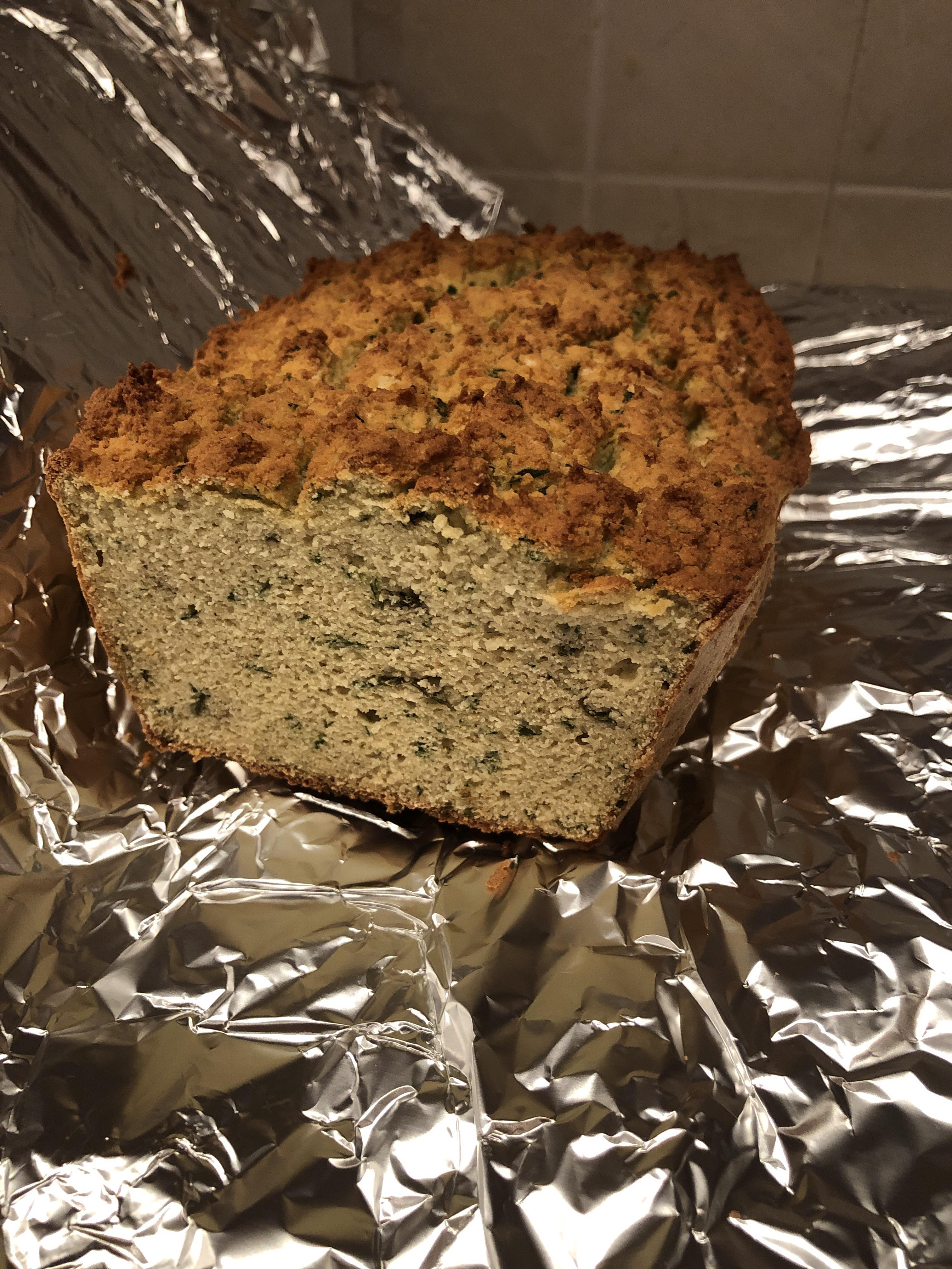 My first Keto Cauliflower bread with coconut flour, garlic and rosemary. r/Keto_Food