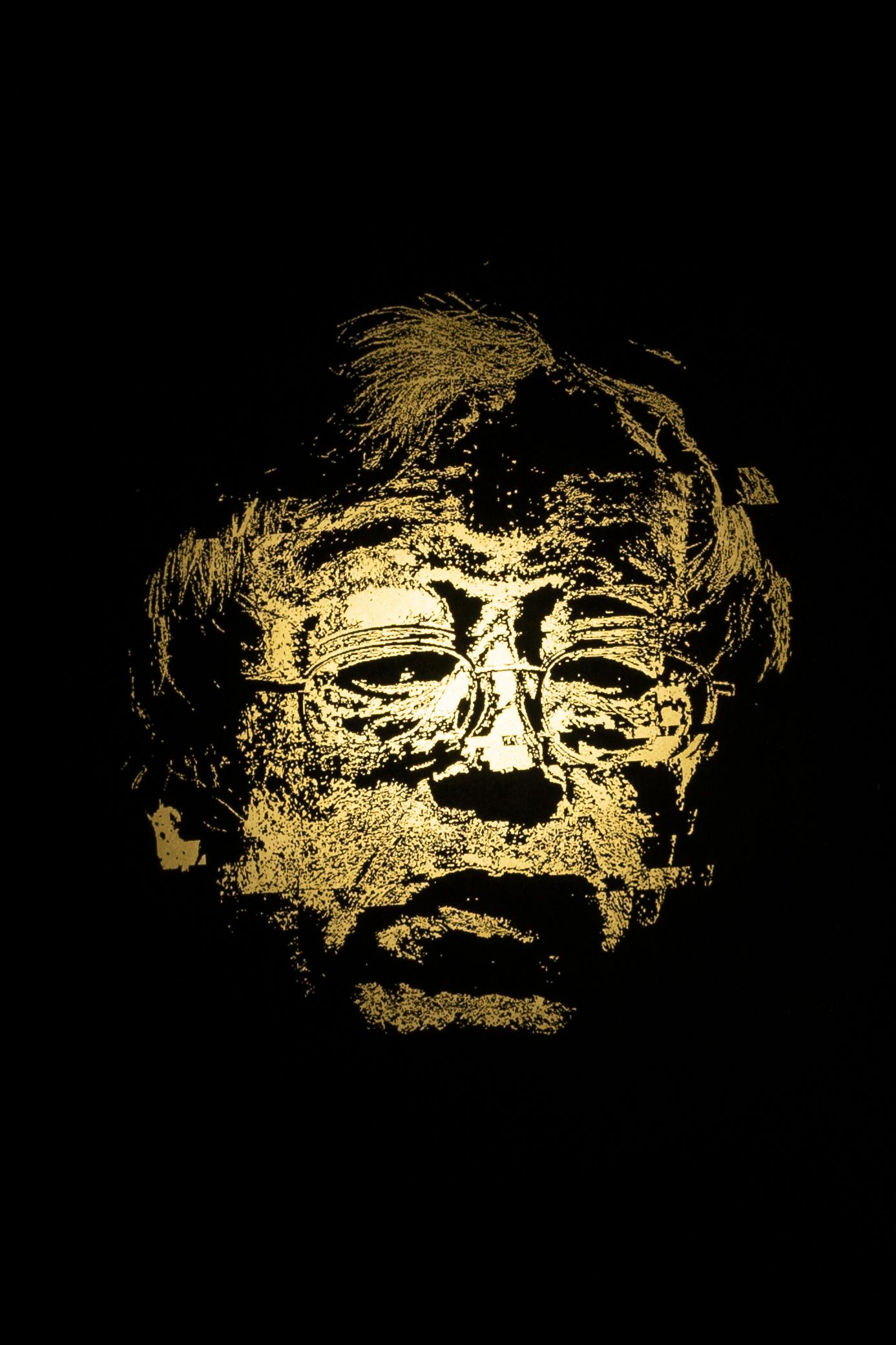 Me, laser cut woodblock print suspended in light box, 2019 r