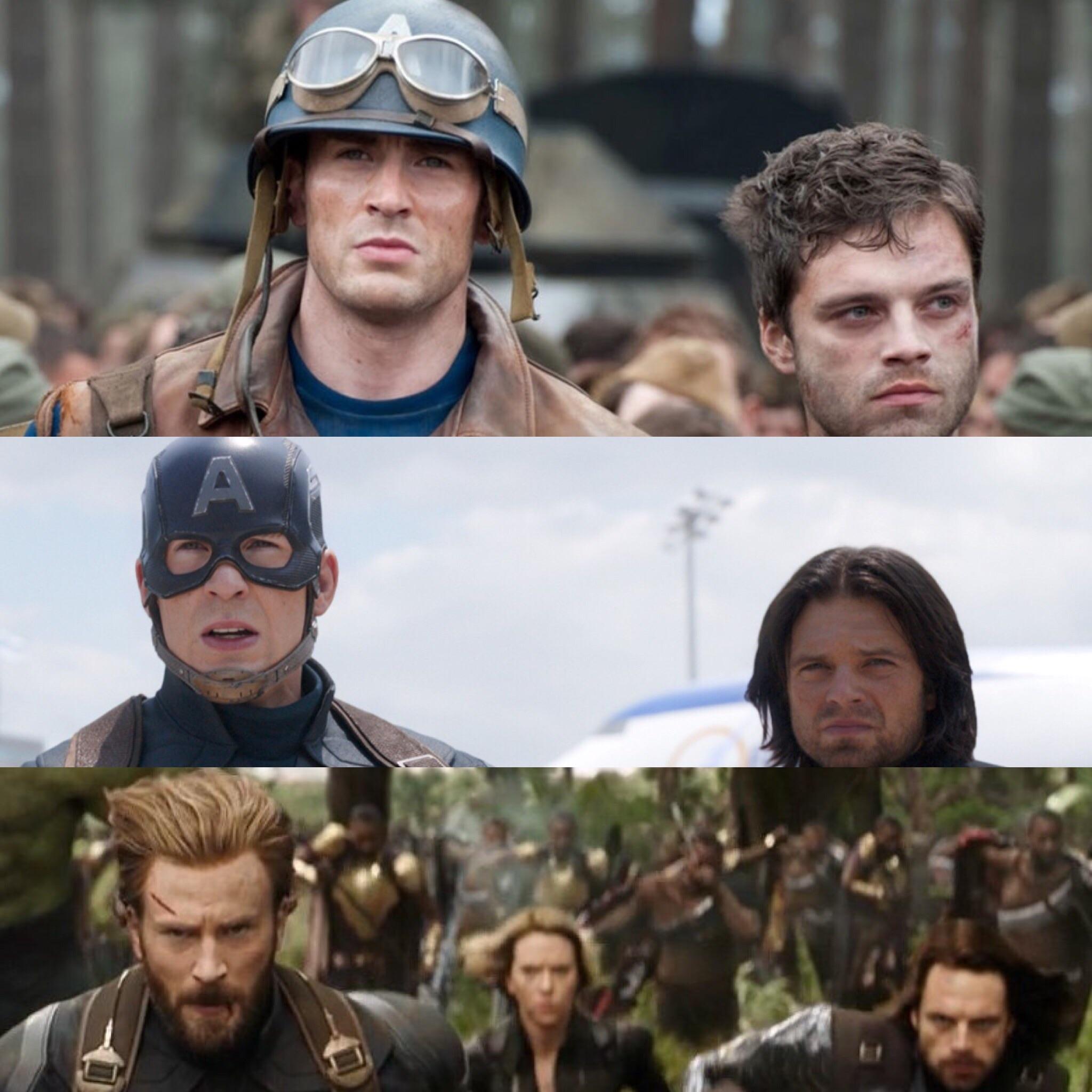 "Best friends since childhood, Bucky Barnes and Steven Rogers were
