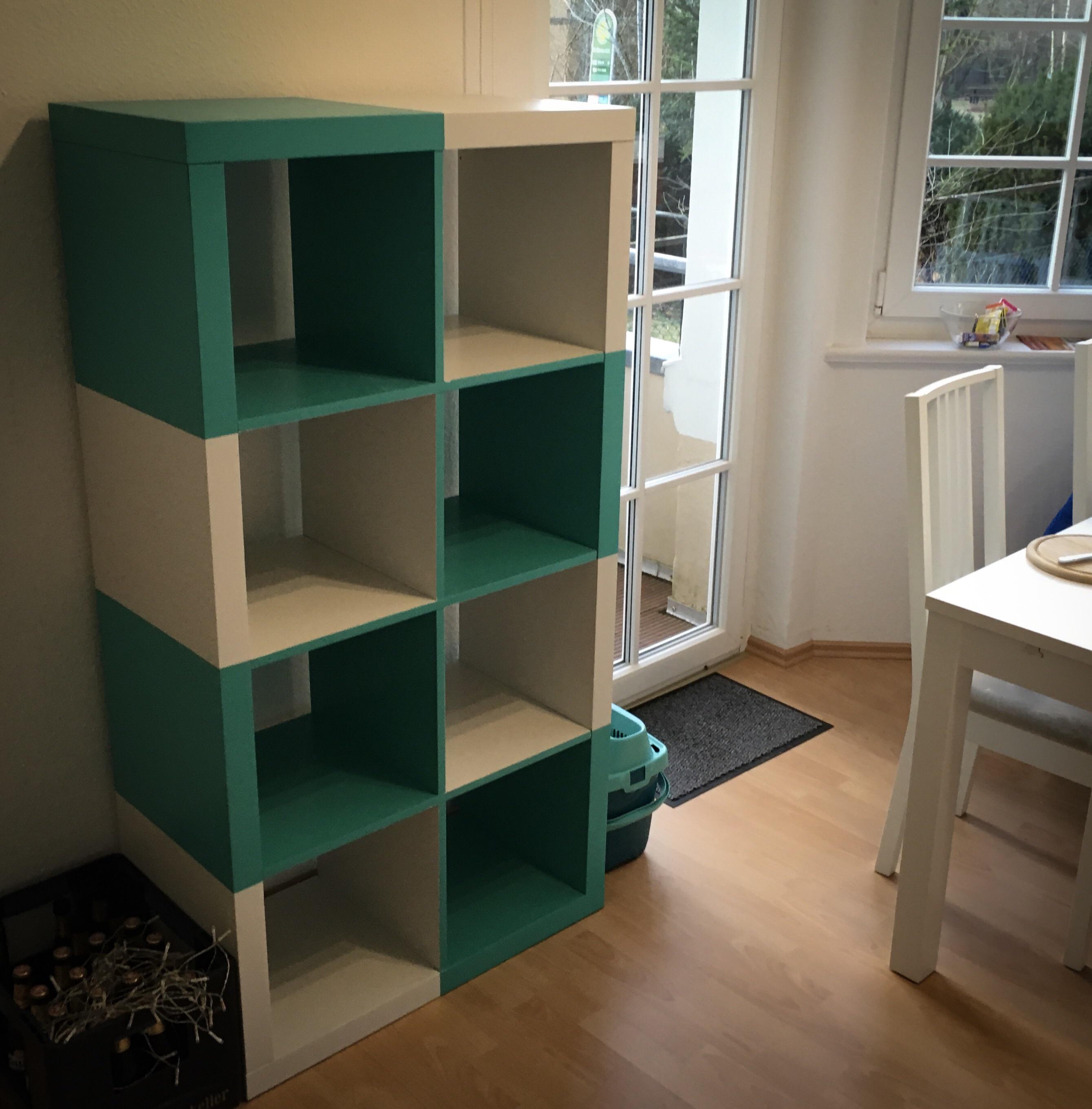 I repainted my old IKEA Expedit r/upcycling