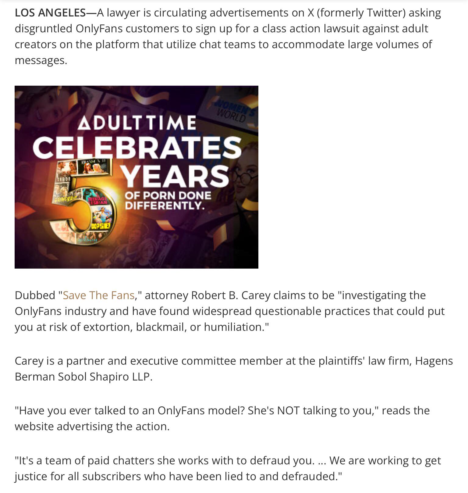 Law firm is launching class action lawsuit against OnlyFans models : r