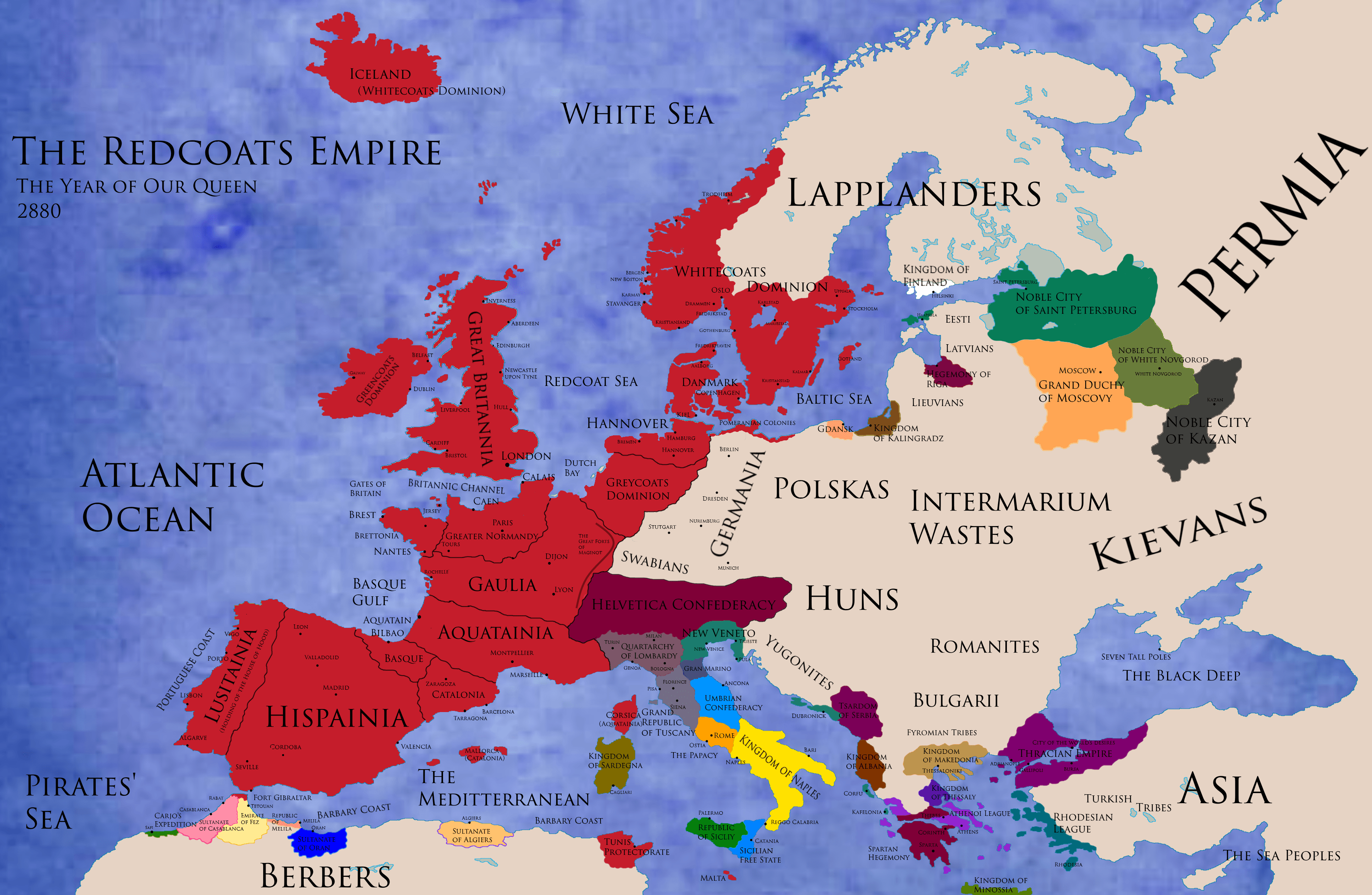 How I imagine Europe looks like before the Redcoat Invasion r