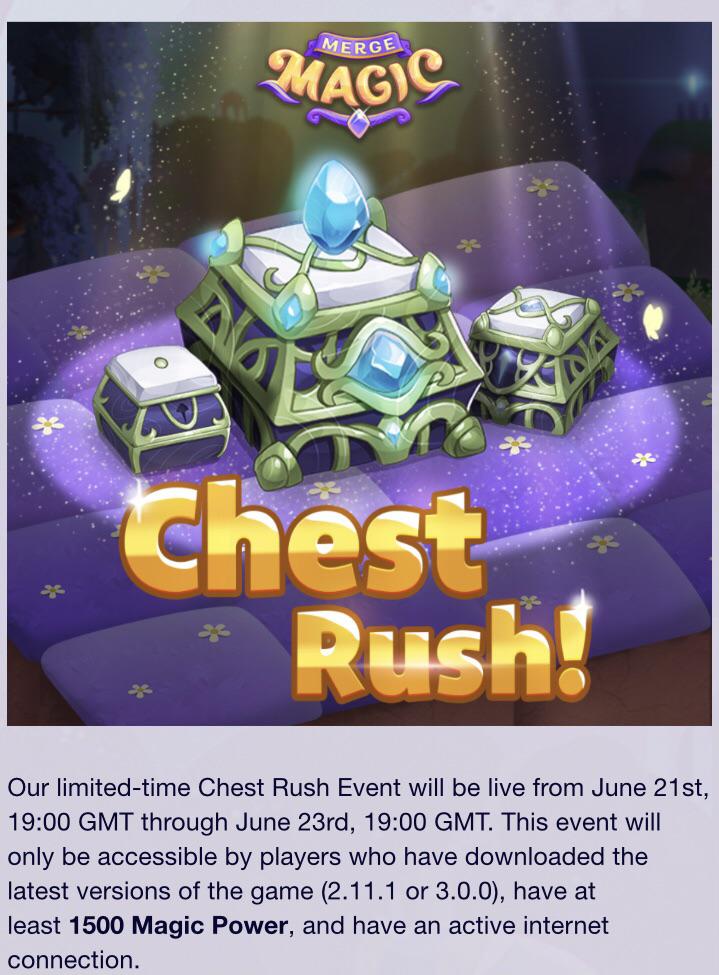 Guide Chest Rush Event, June 2123 r/MergeMagic