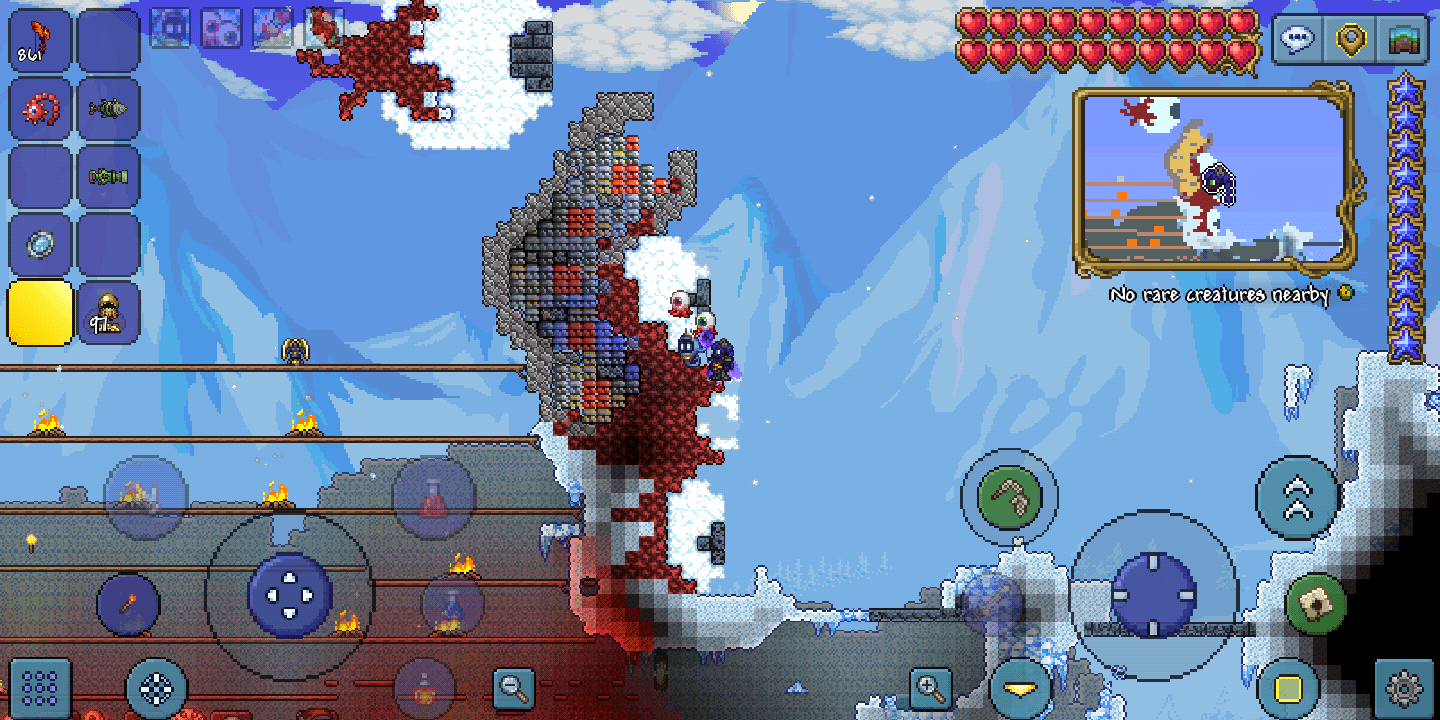 I made some statues of bosses next to my arena (destroyer, EoC, WoF r/Terraria