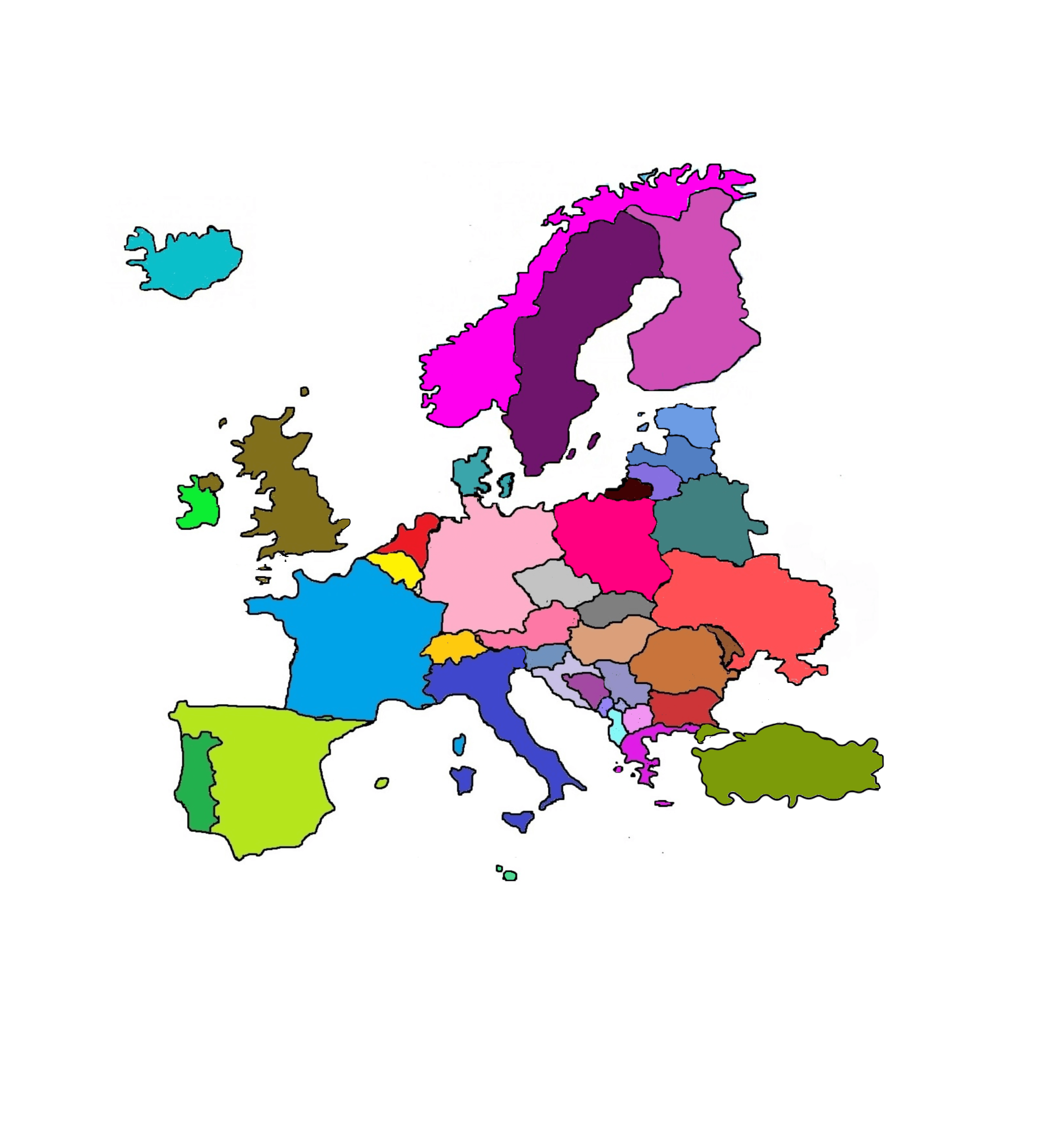 Paint Maps Europe