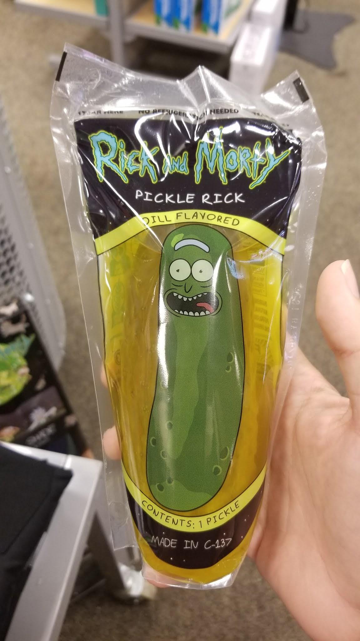 Wife found a single Pickle Rick dill pickle for sale today