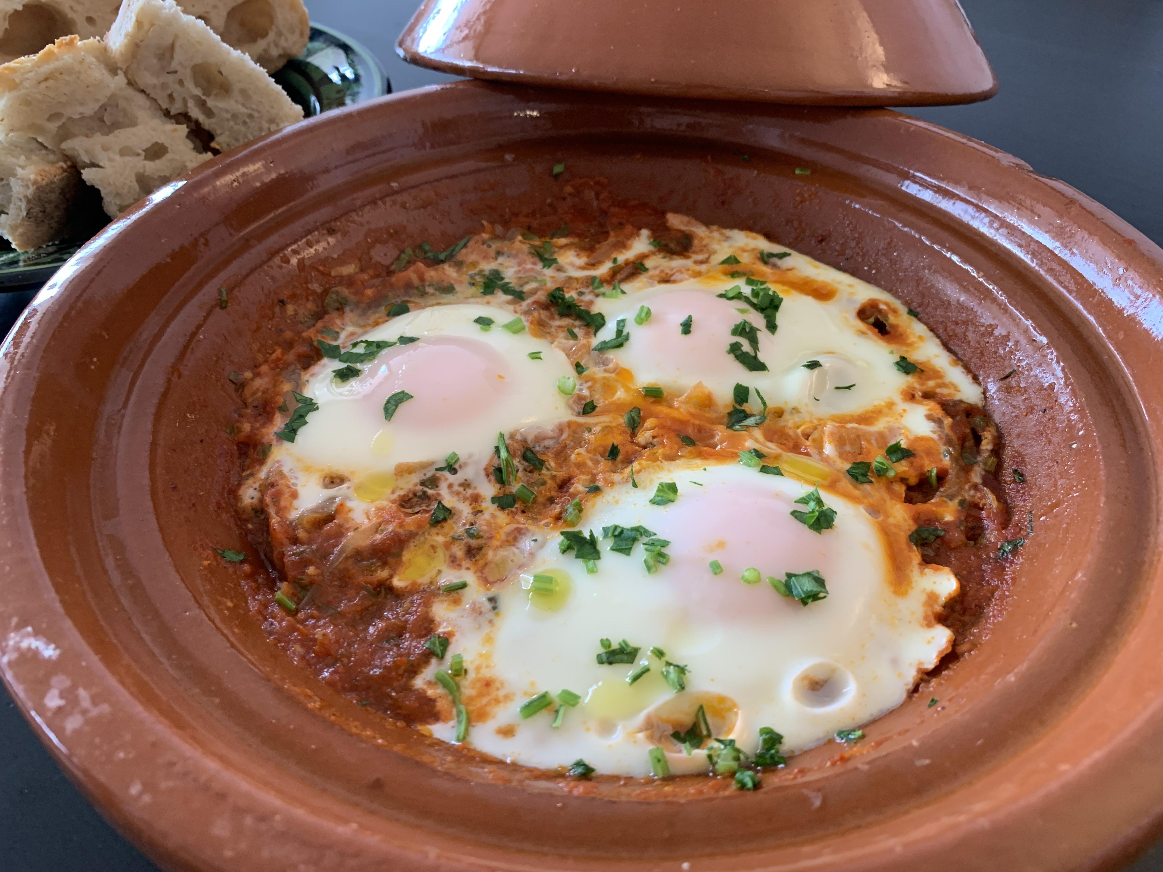 Moroccan style Eggs in tomato sauce r/mediterraneandiet