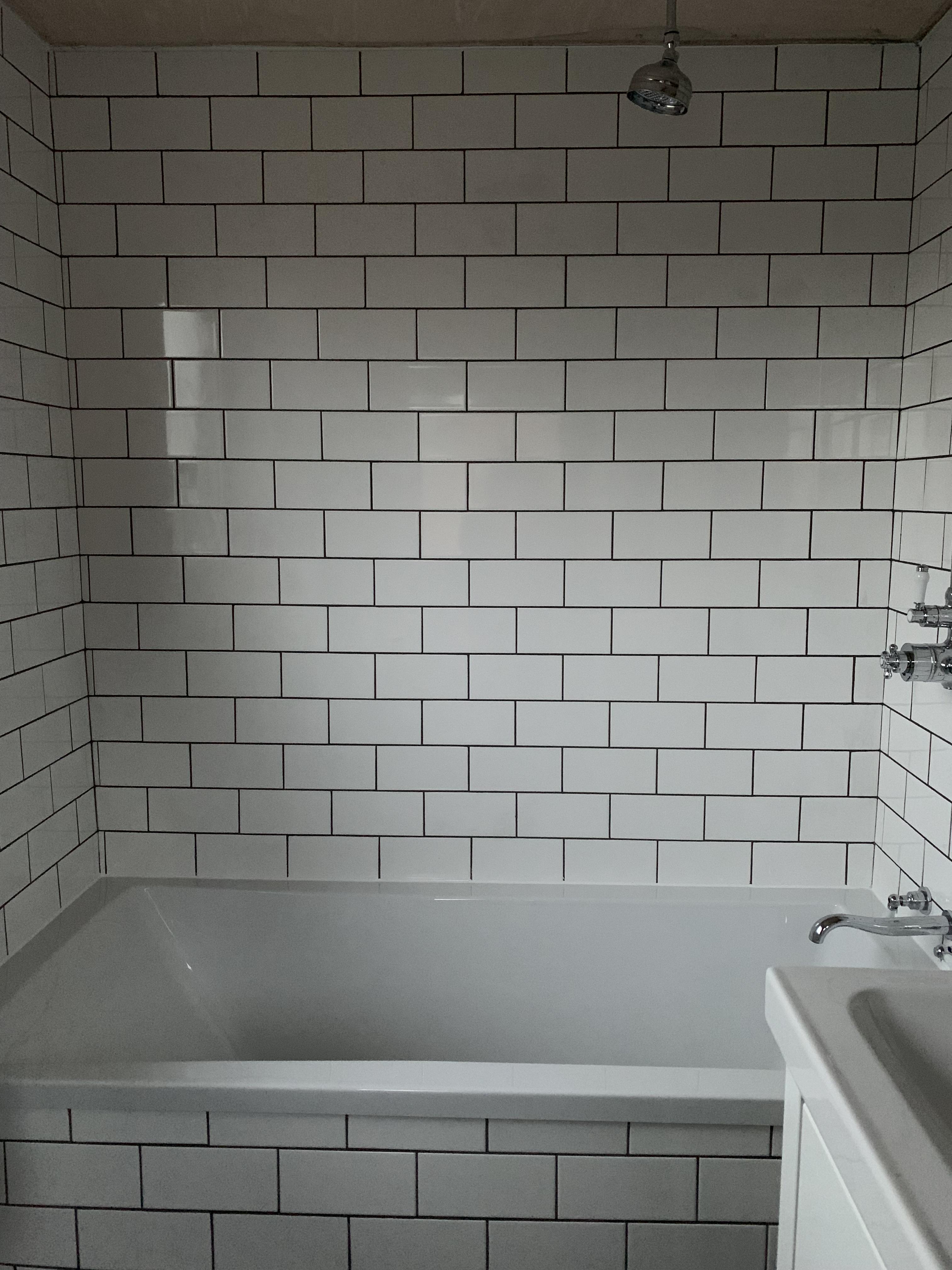 New tiling in our bathroom. Can’t wait to have a bath and listen to The
