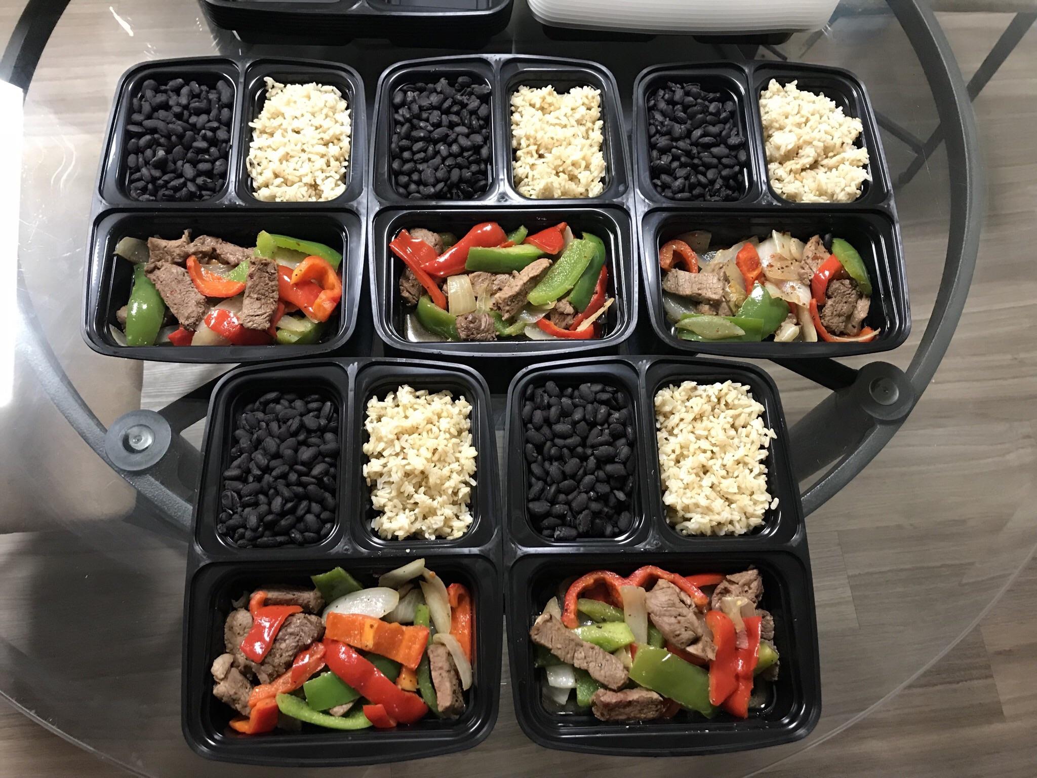 First meal prep attempt/reddit post. Filet fajitas (they were about to