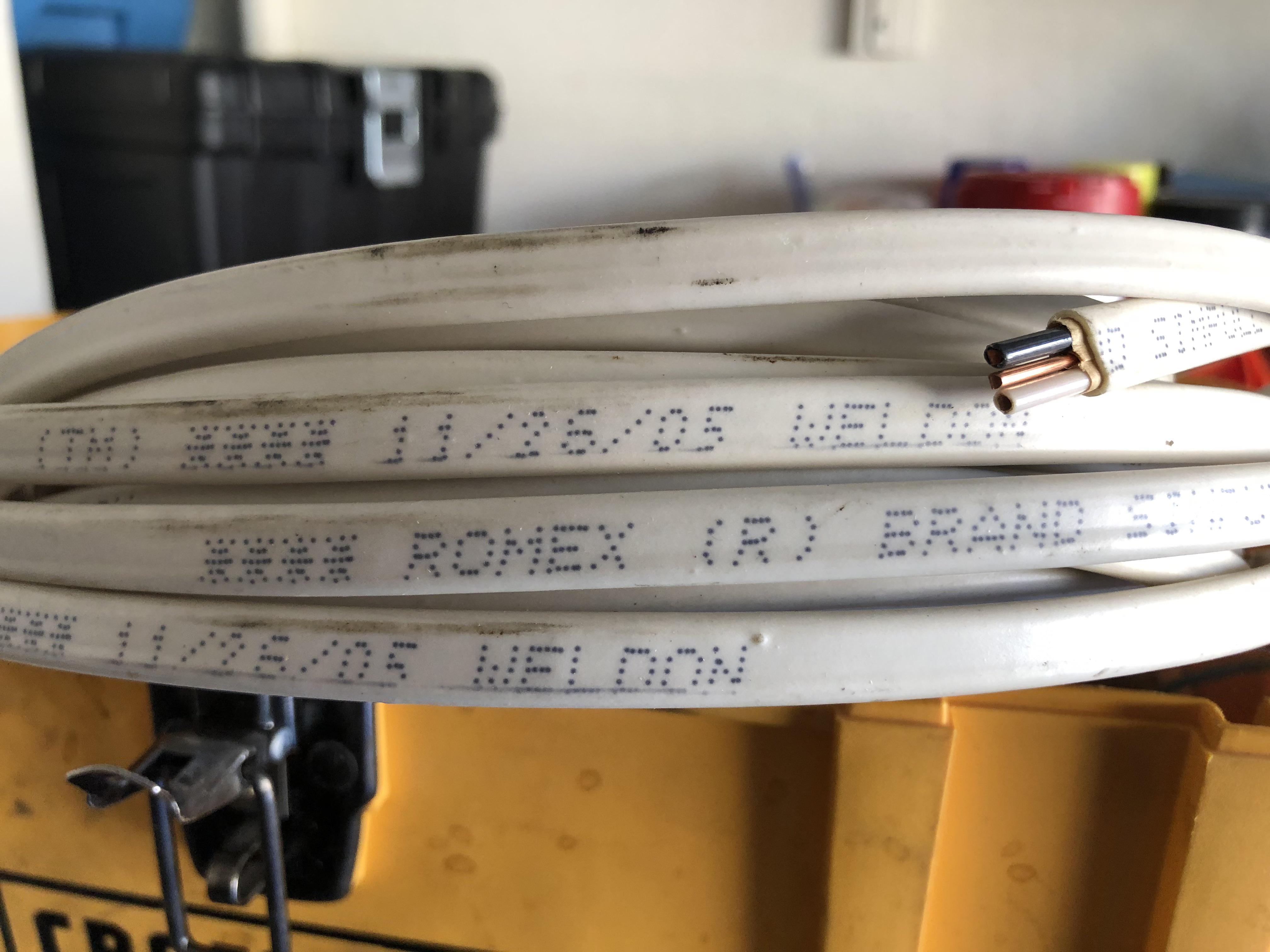 This romex is way past its expiration date. Check your cable before