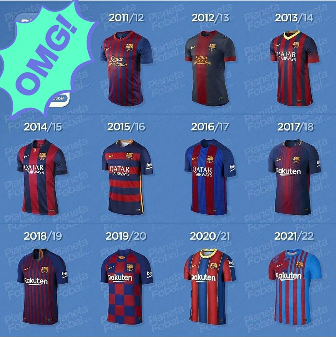 All Barcelona shirts for 11 years . r/Barca