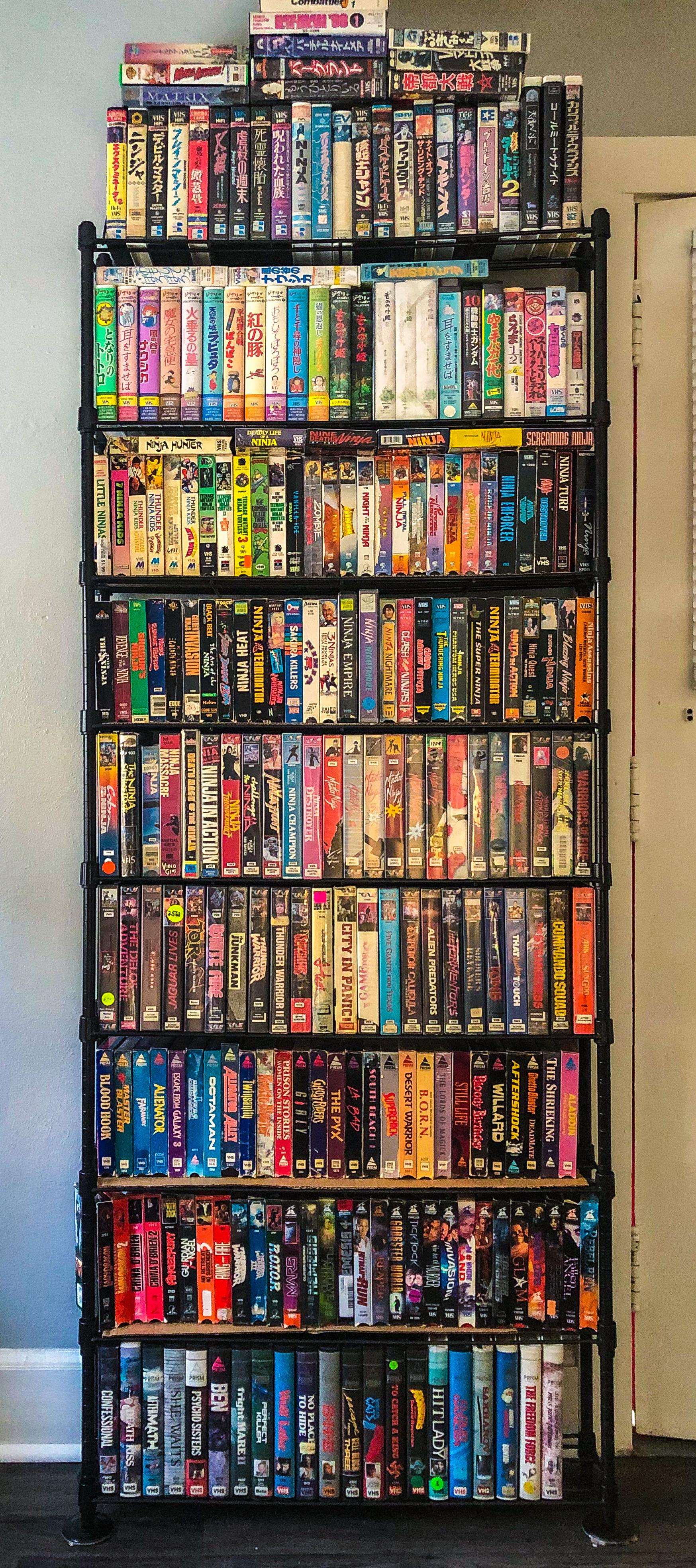 very happy with this new shelving. managed to fit about two thirds of