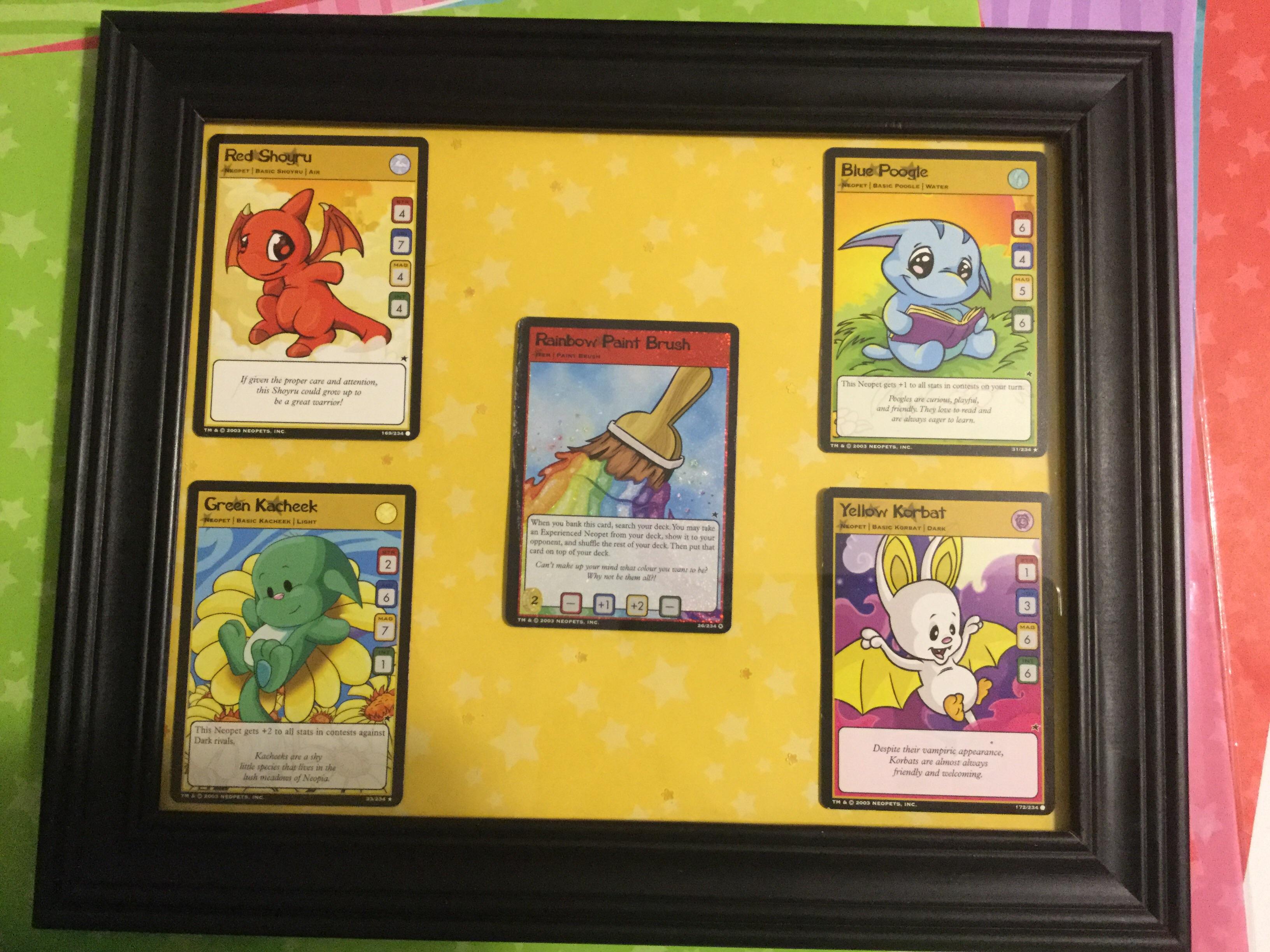 Framed some of my Neopets cards! r/neopets