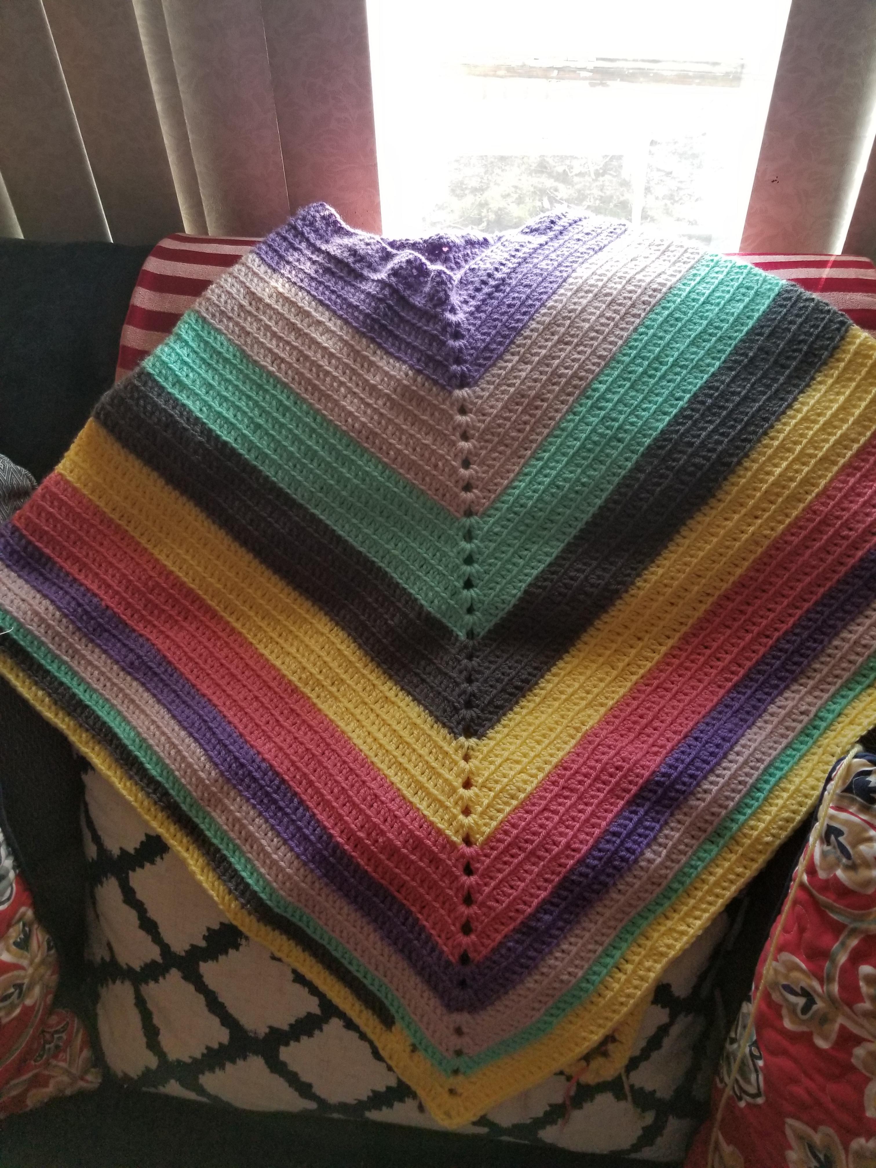 I made a poncho with Dollar Tree yarn! r/crochet