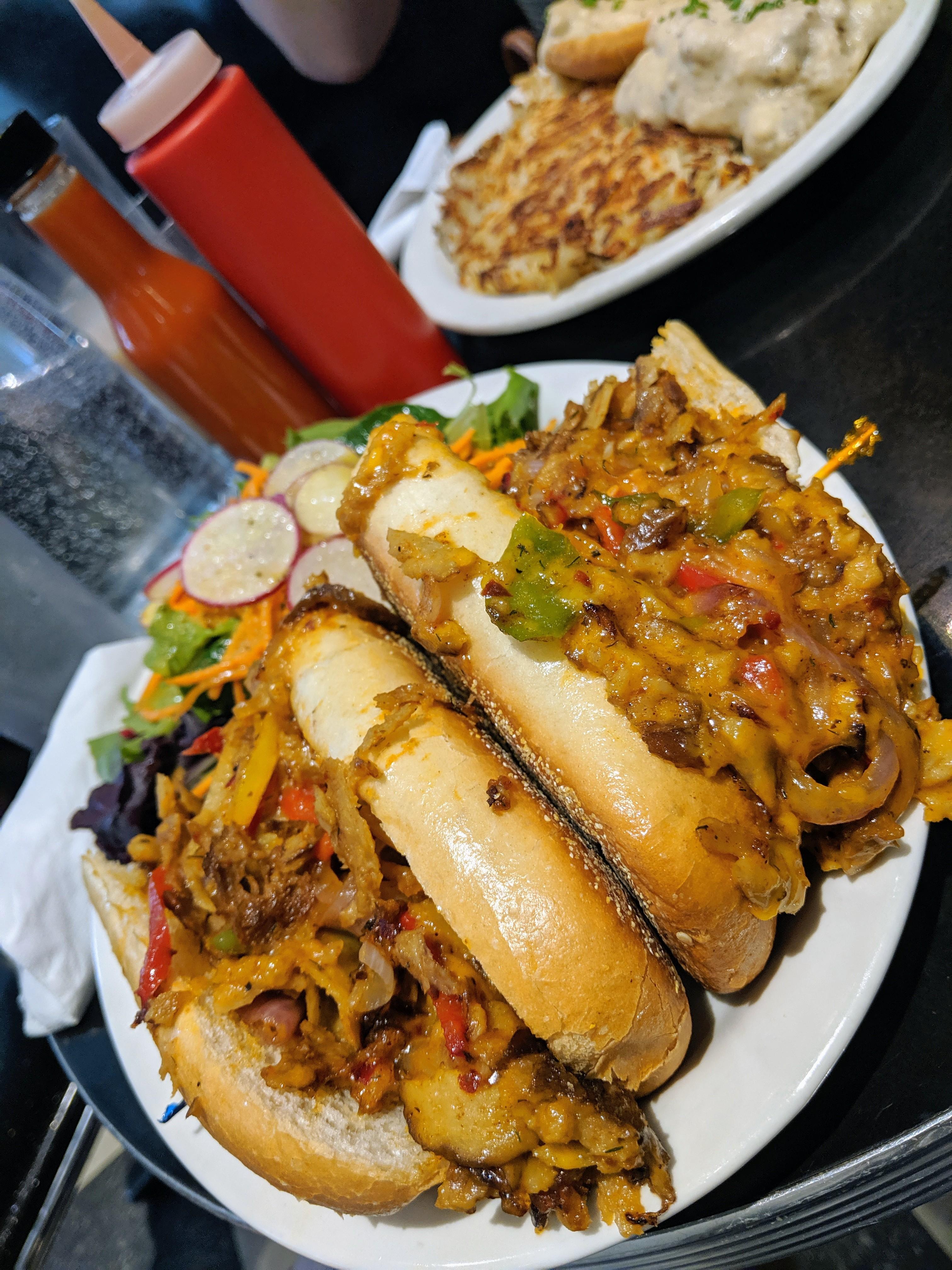 Seitan Philly Cheese Steak from Champs Diner in Brooklyn, NY. Dreams do