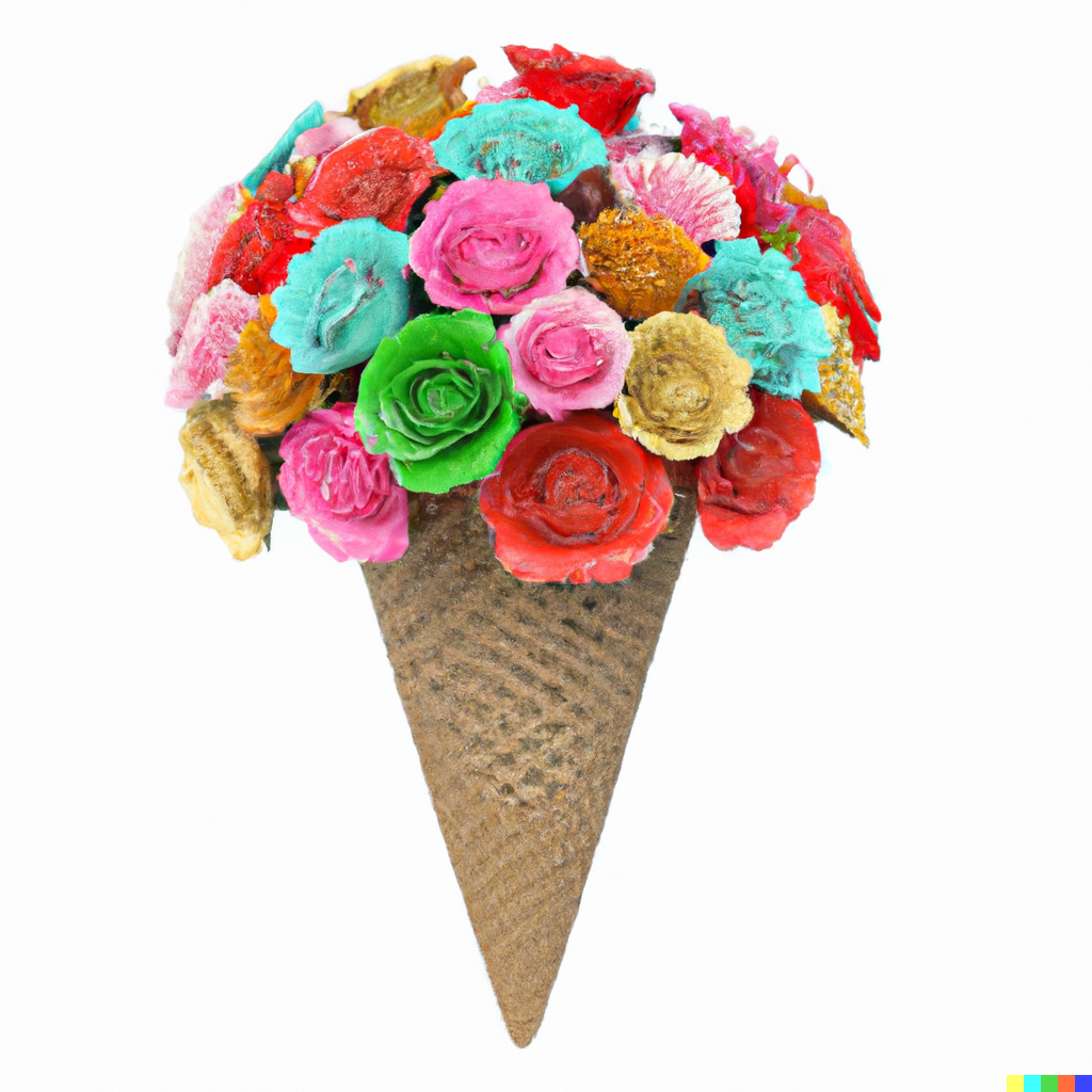 3D Render of an Ice Cream Cone Bouquet r/dalle2
