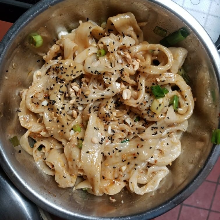 Homemade Biang Biang Noodles with Chili Oil r/pasta
