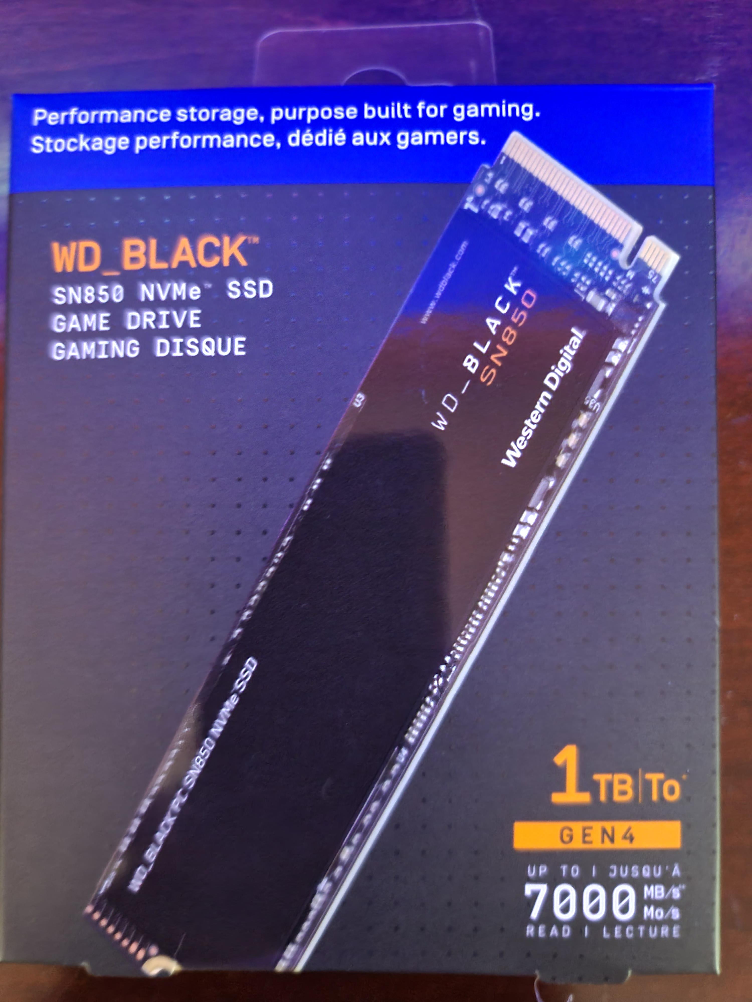 Got a 1 TB WD_BLACK SN850 to upgrade my storage! Sucks Best Buy doesn't