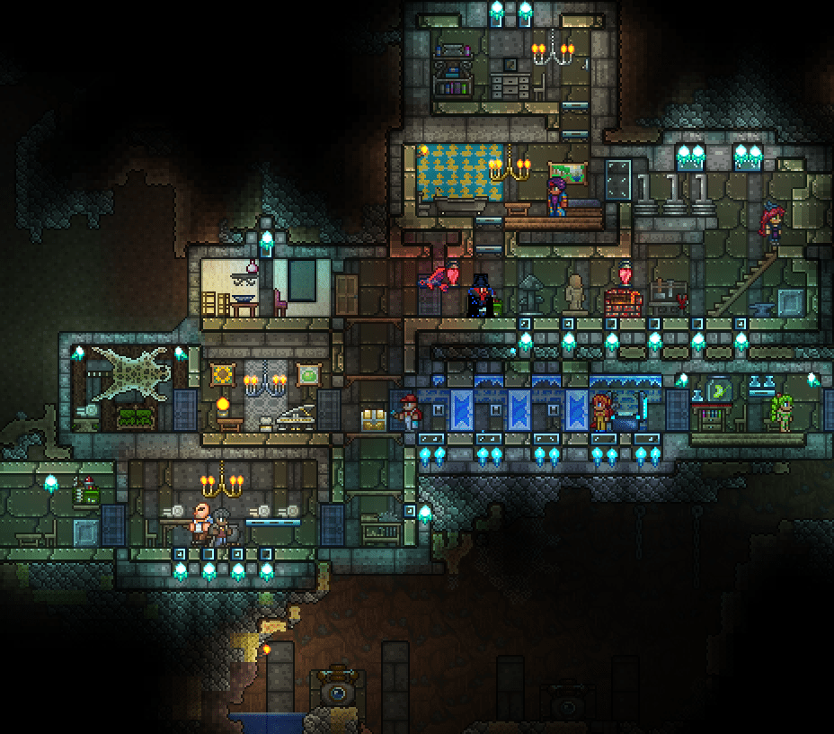 [WIP] Fallout 3/4 inspired vault in Terraria, anyone got any feedback