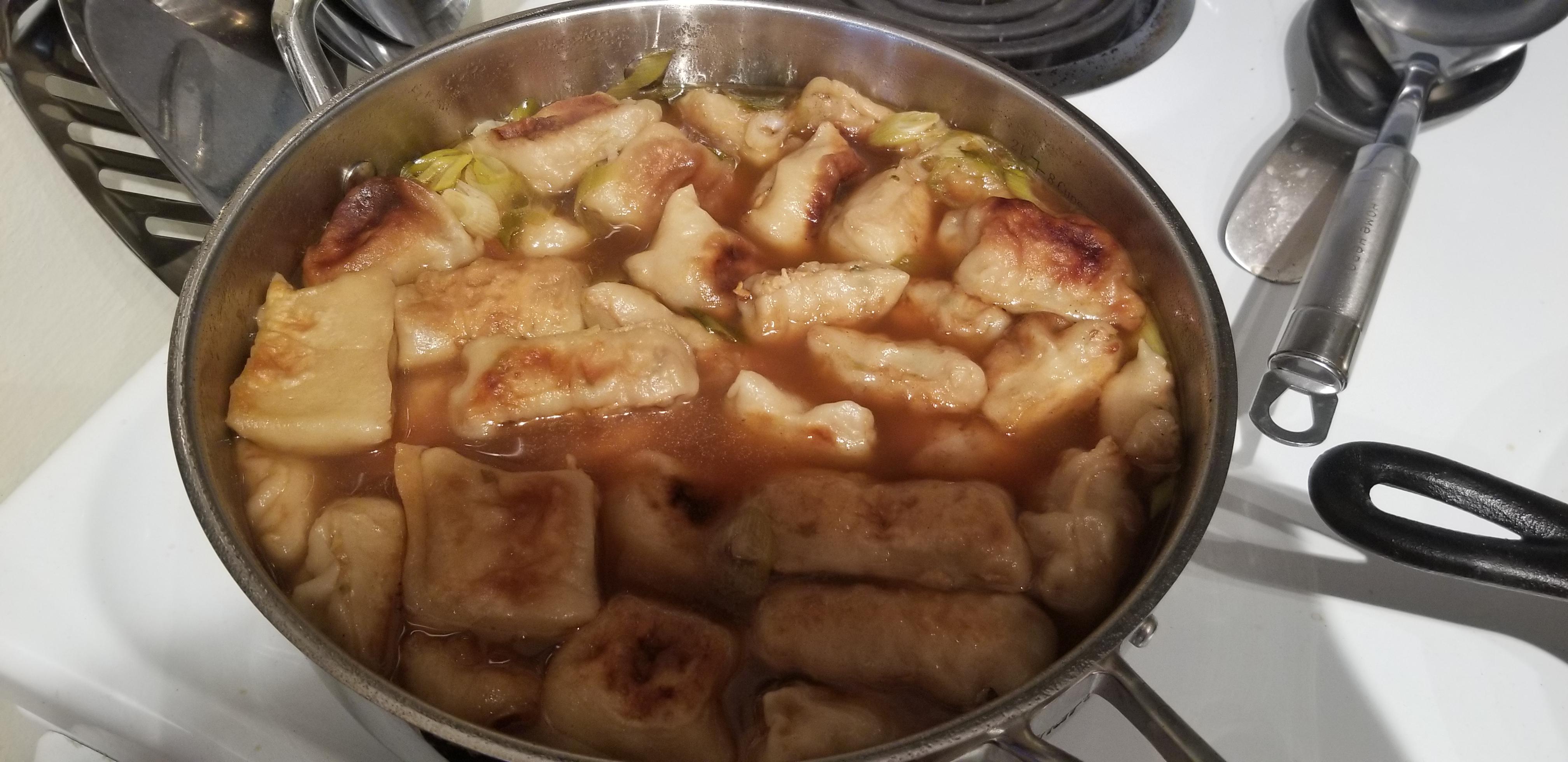 Made Chef John's Lazy Pork dumplings. The yield was slightly more than