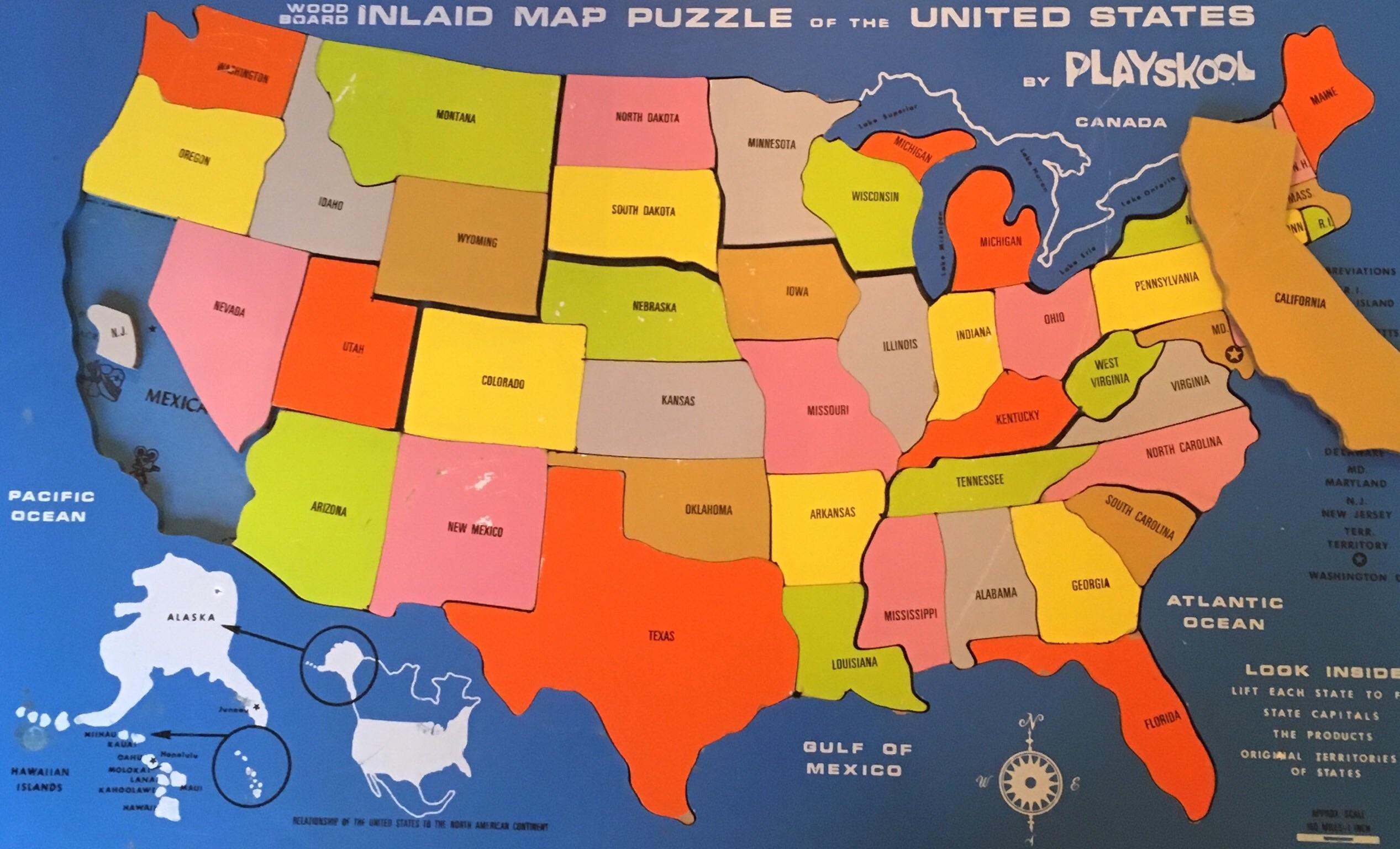 Map of the United States if New Jersey and California switched places