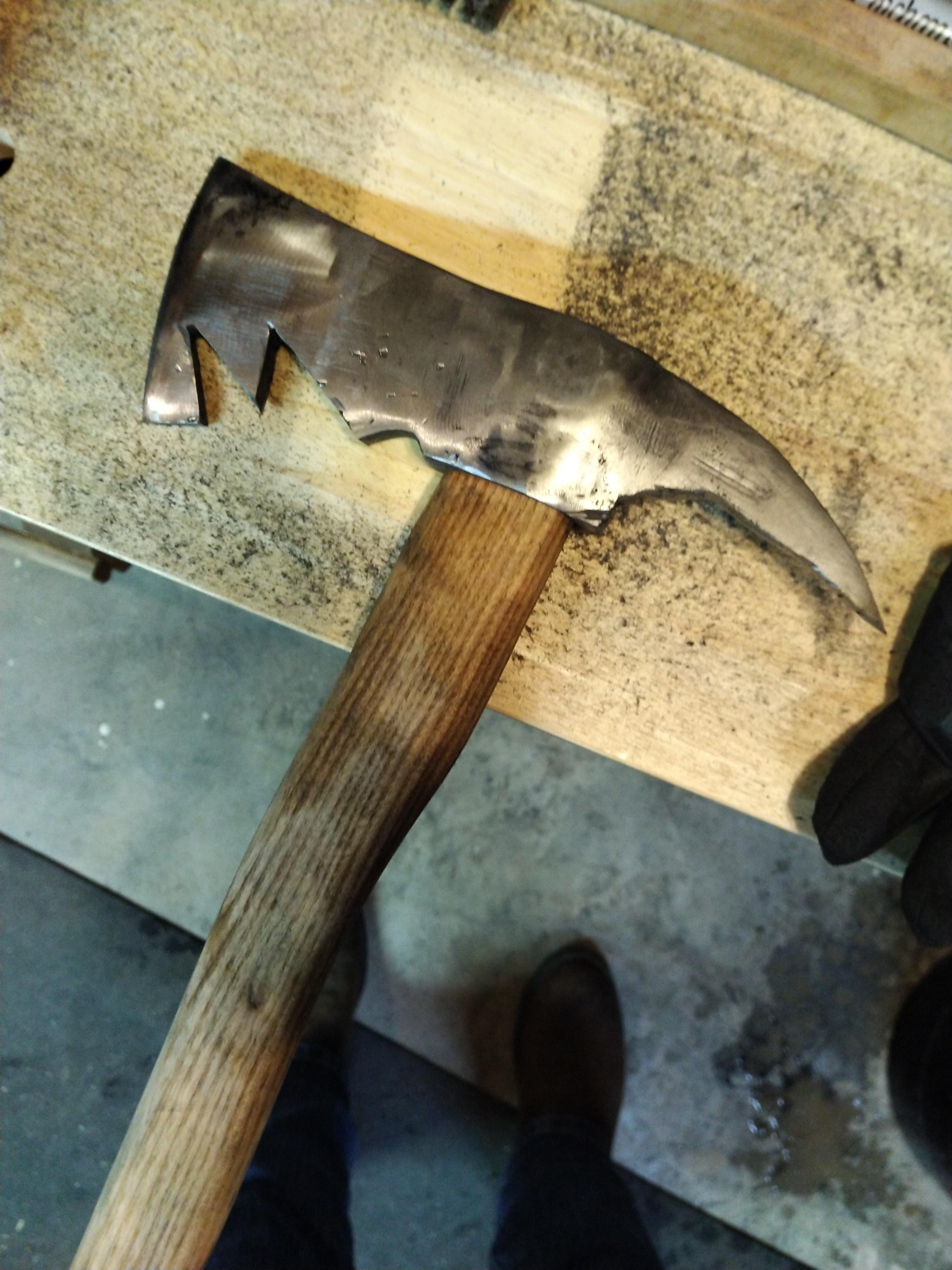 Type 2 US Naval boarding axe project coming along...I'm not being too